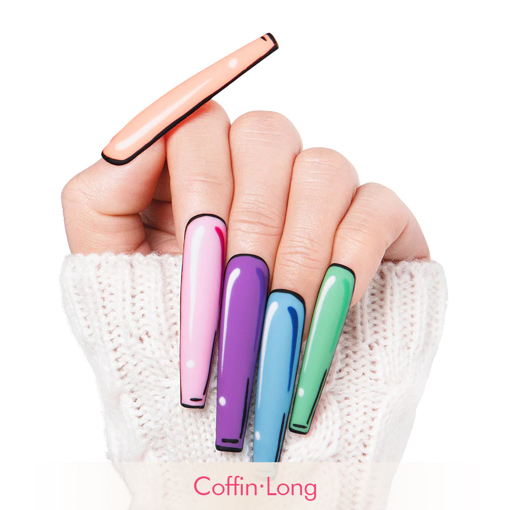 Colorful Pop Handmade Nails H116