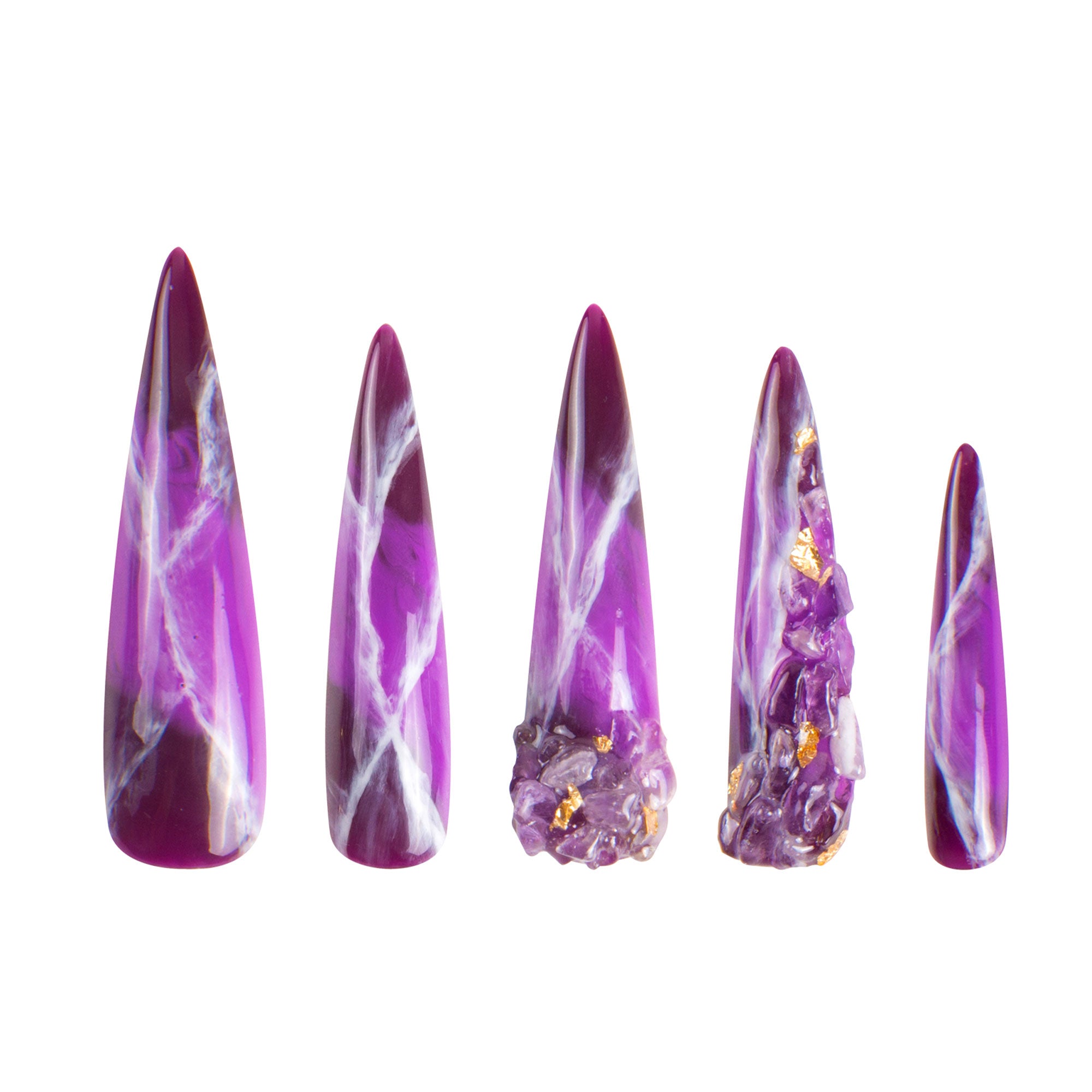 Dream Amethyst Handmade Nails H118