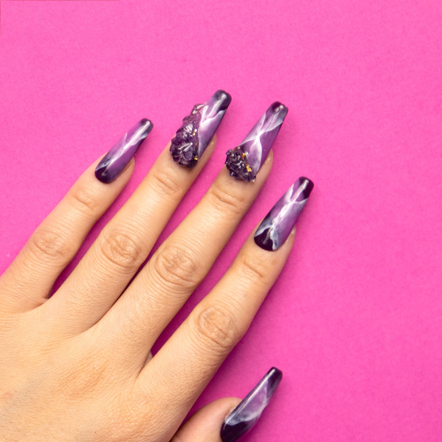 Dream Amethyst Handmade Coffin Nails H118