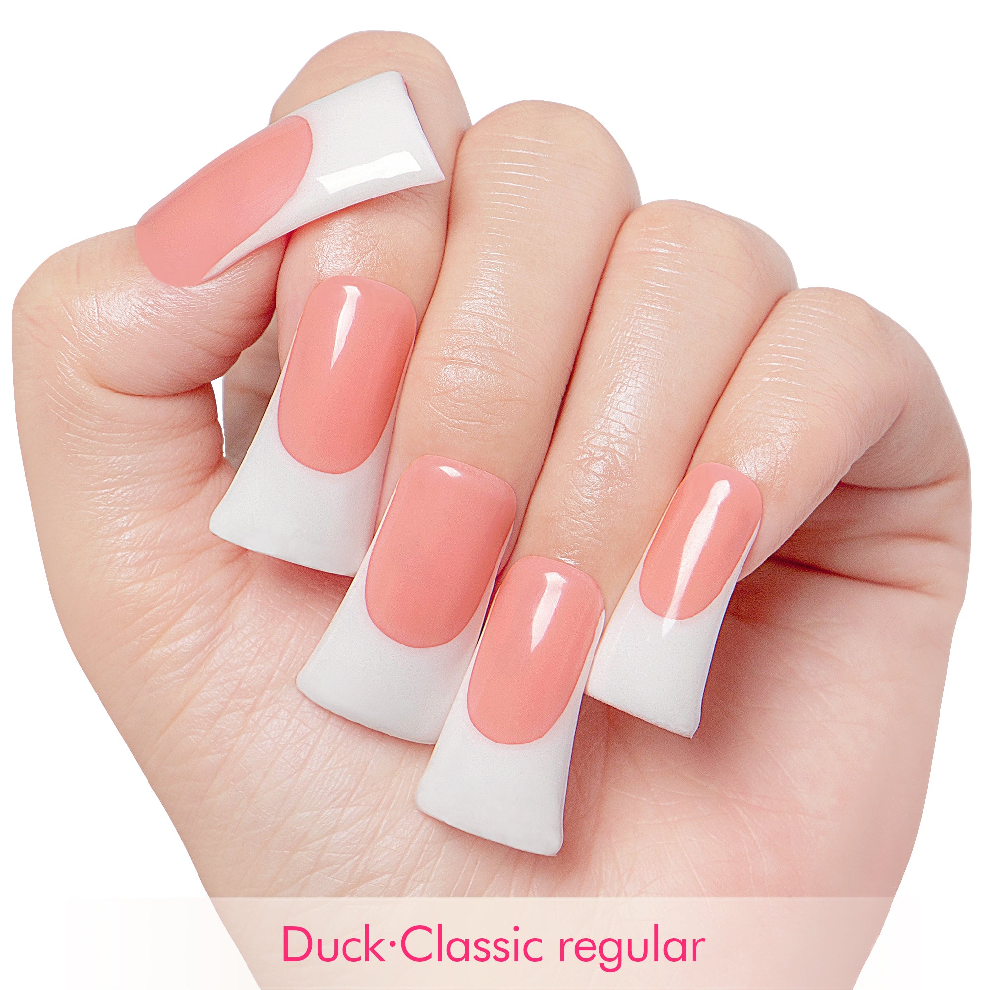 Coffee Latte French Tip Handmade Nails H12
