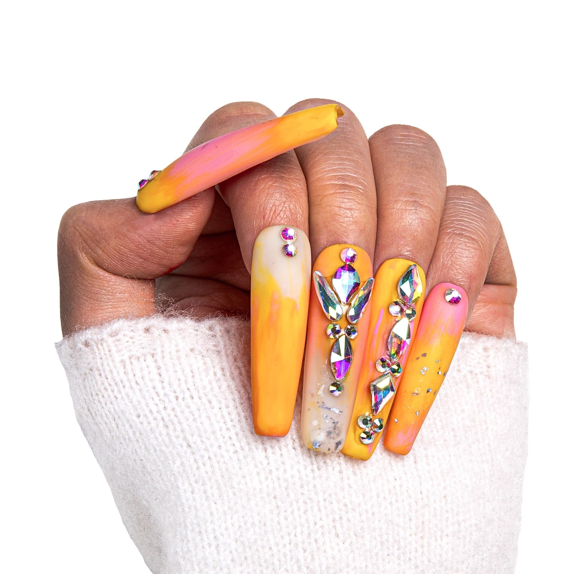 Sunset Slushy Handmade Nails H129