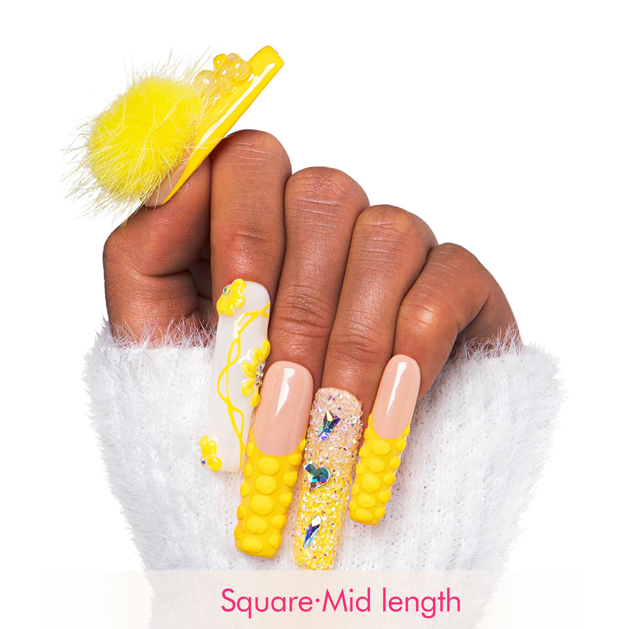 Yummy French Tip Handmade Nails H131