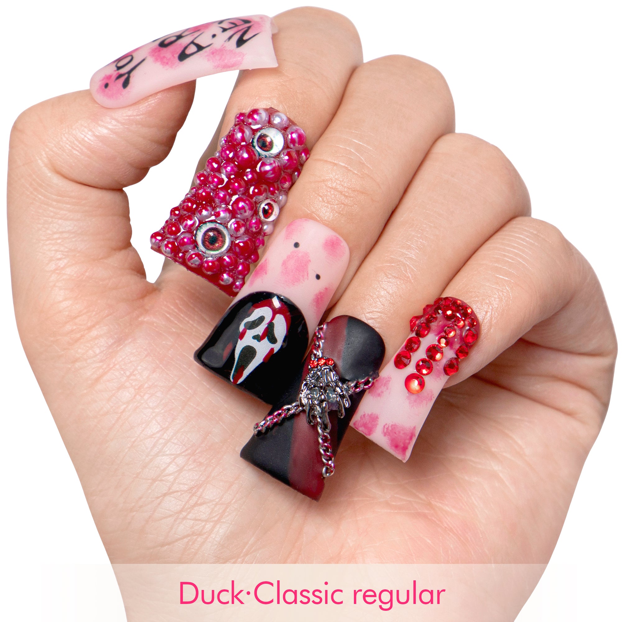 YOU ARE NEXT Handmade Nails GLOW IN THE DARK H134