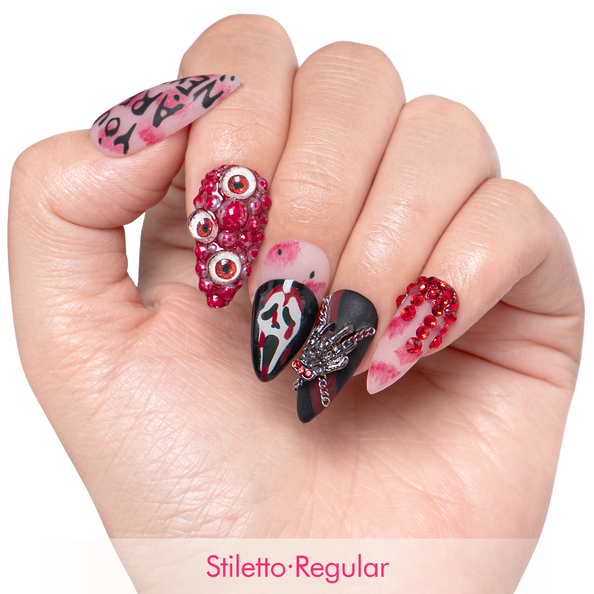 YOU ARE NEXT Handmade Nails GLOW IN THE DARK H134