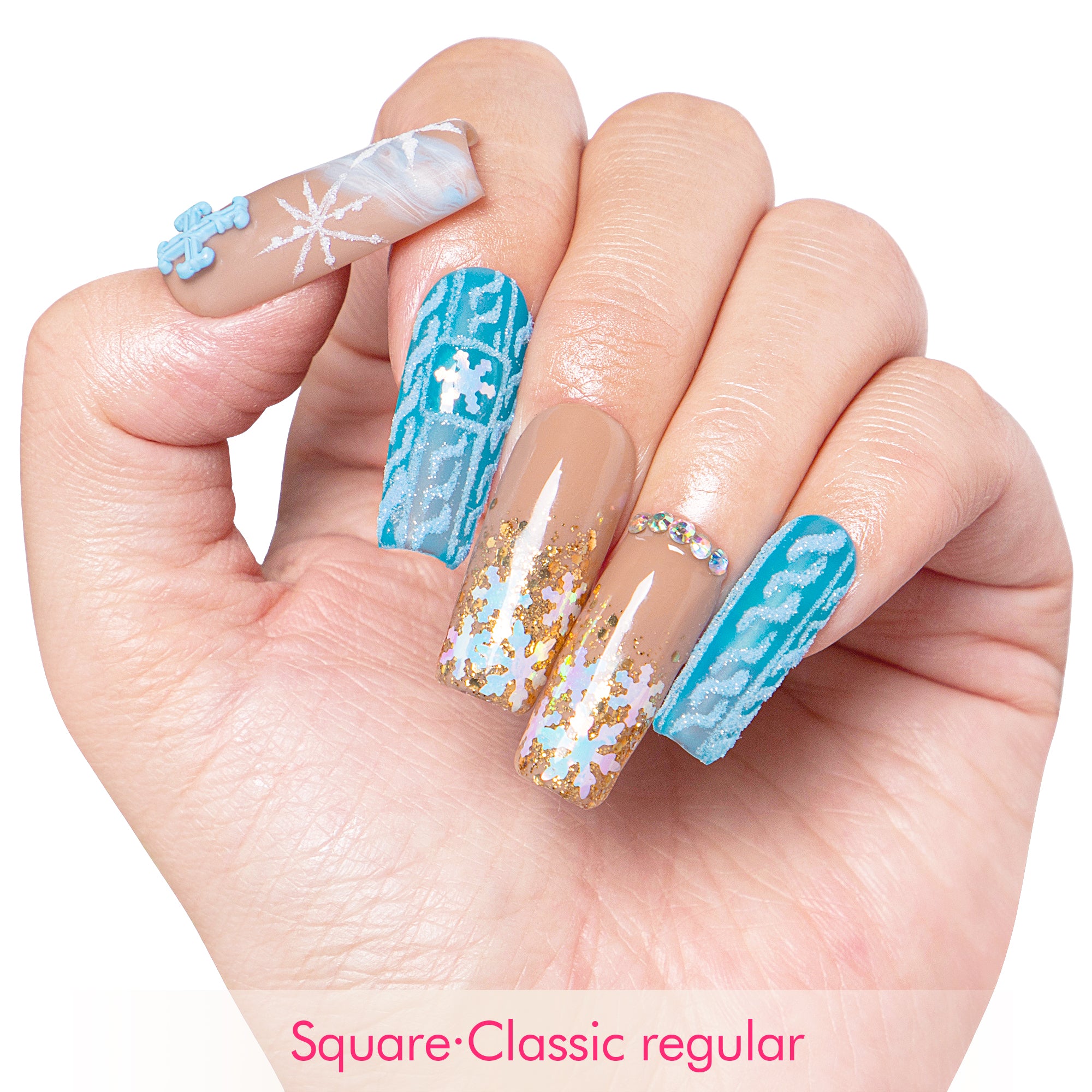 Winter Sunshine Handmade Nails H136