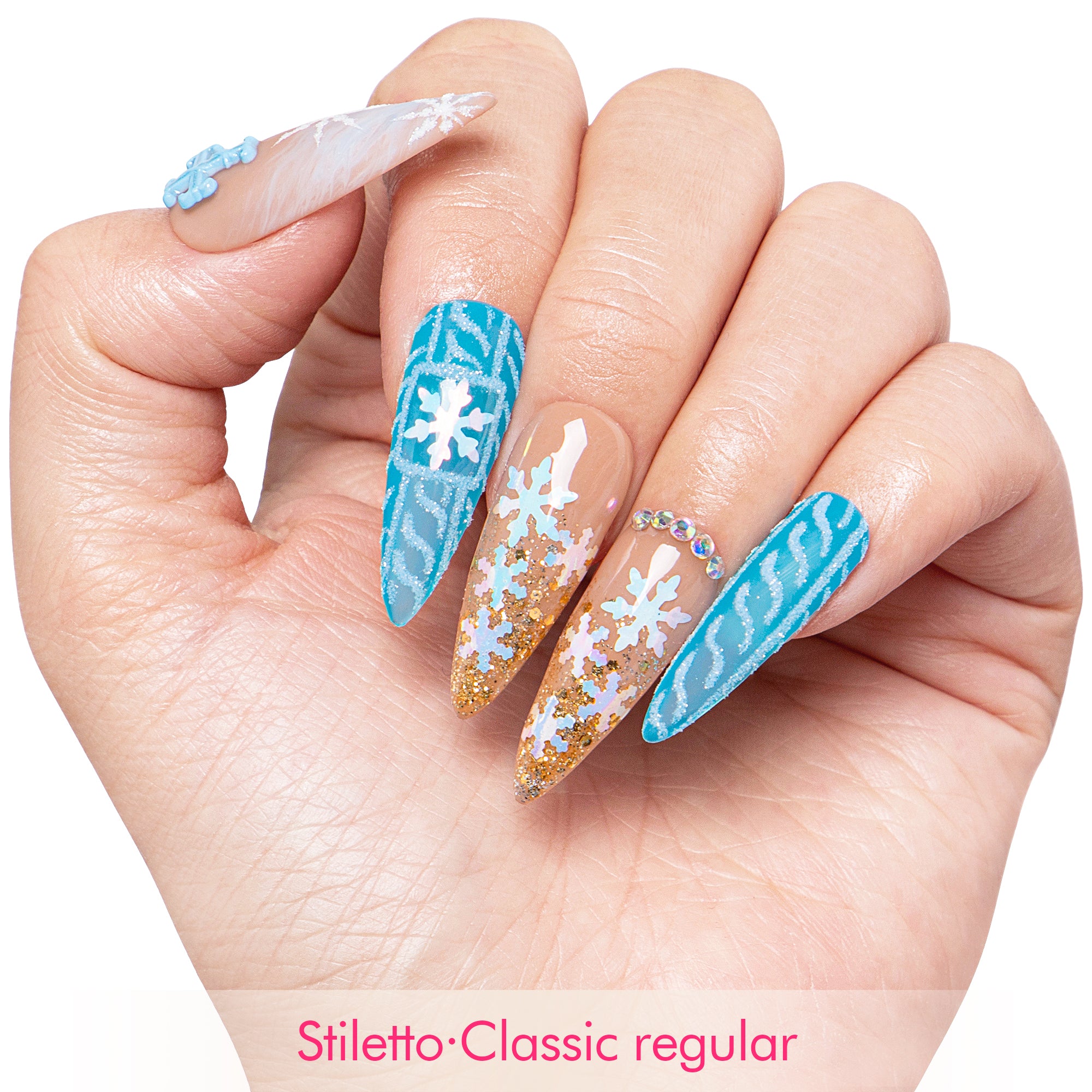 Winter Sunshine Handmade Nails H136