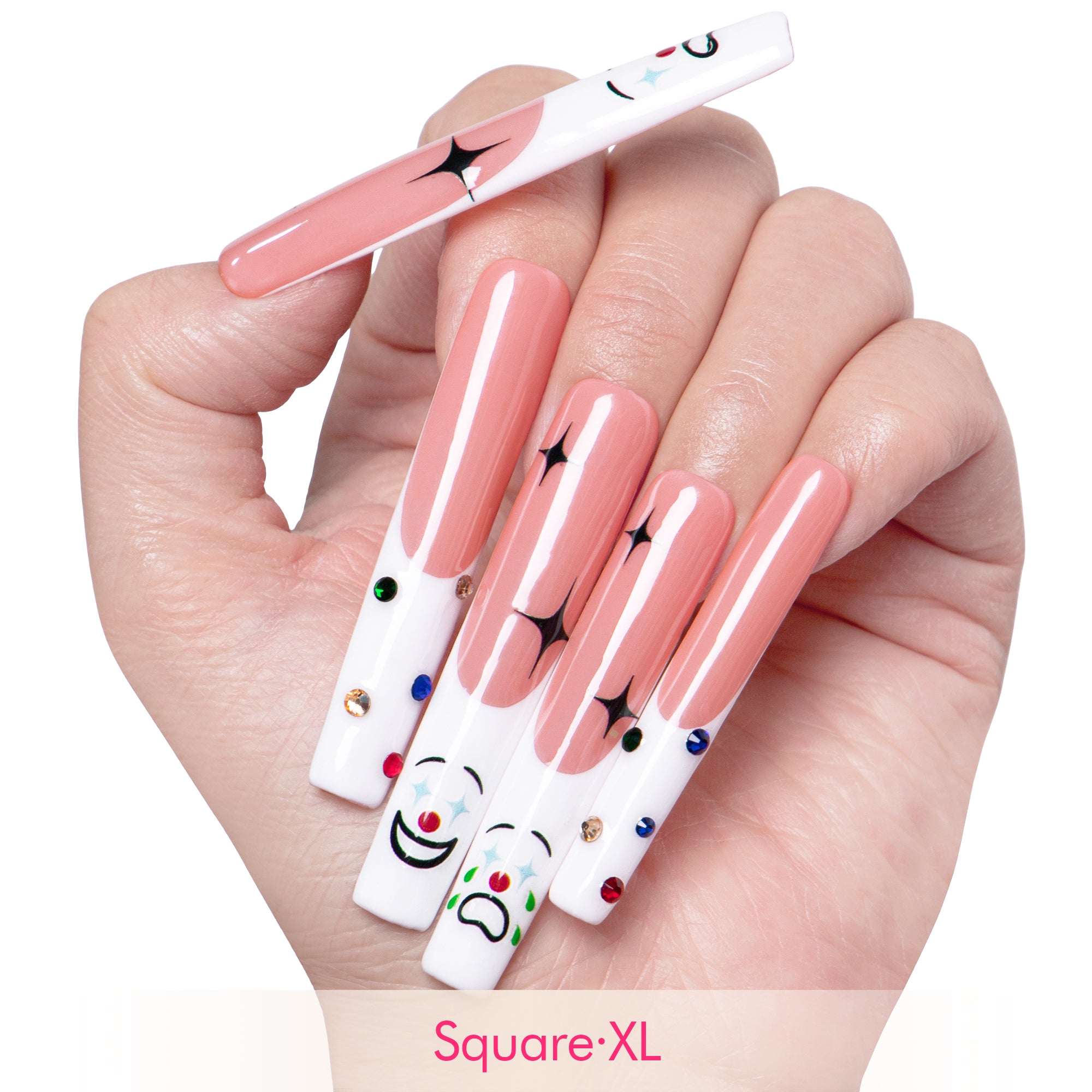 Clown Handmade Nails H139