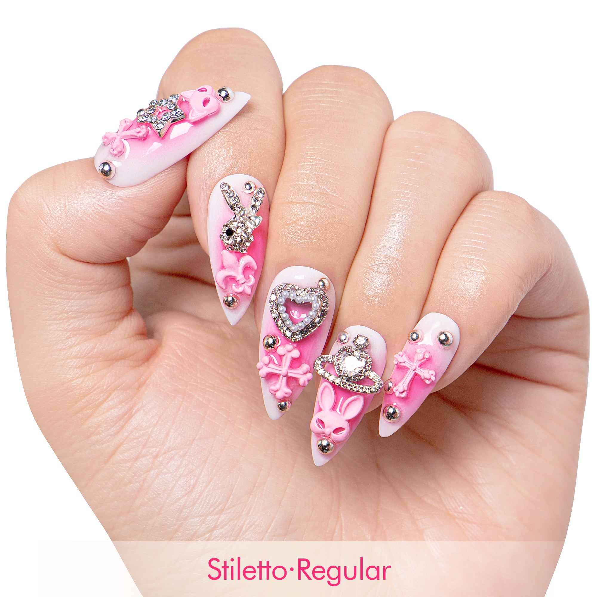 Pink Bliss Blush Handmade Nails H141