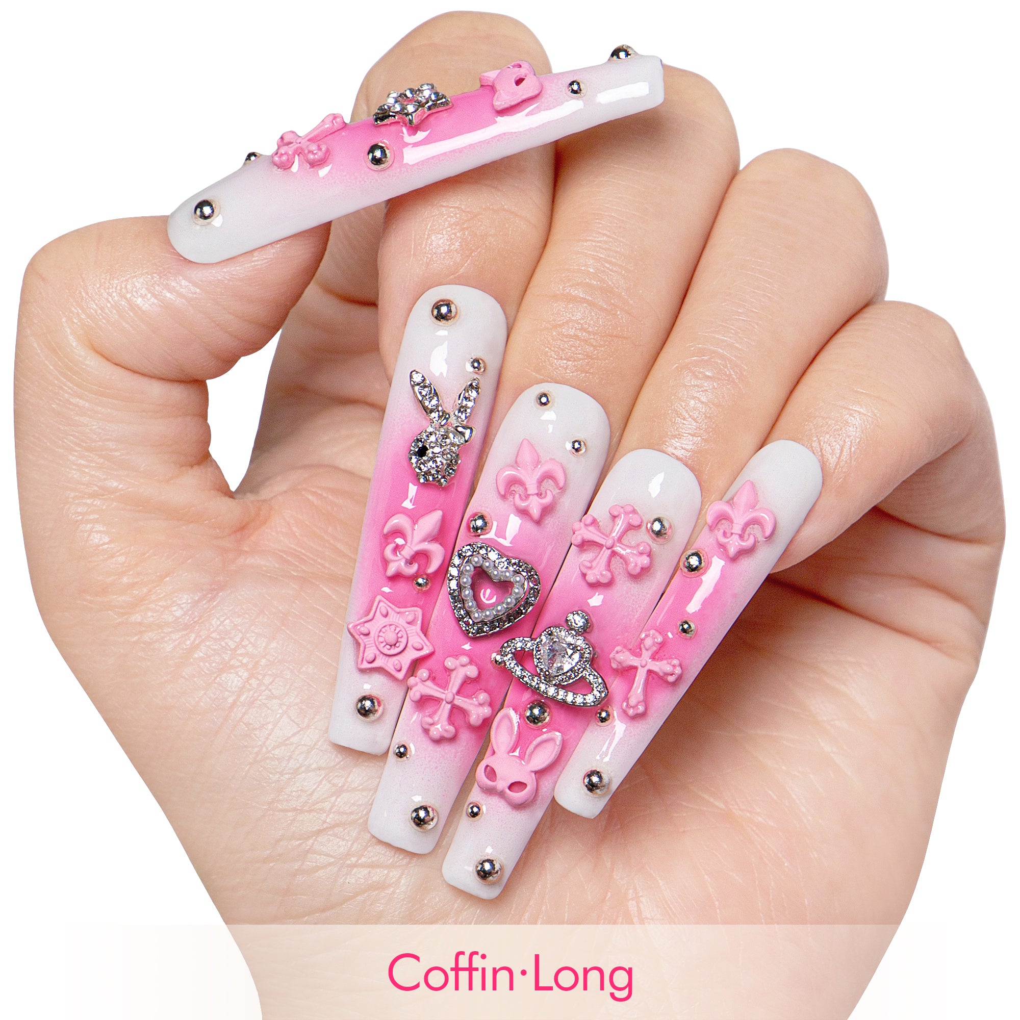 Pink Bliss Blush Handmade Nails H141