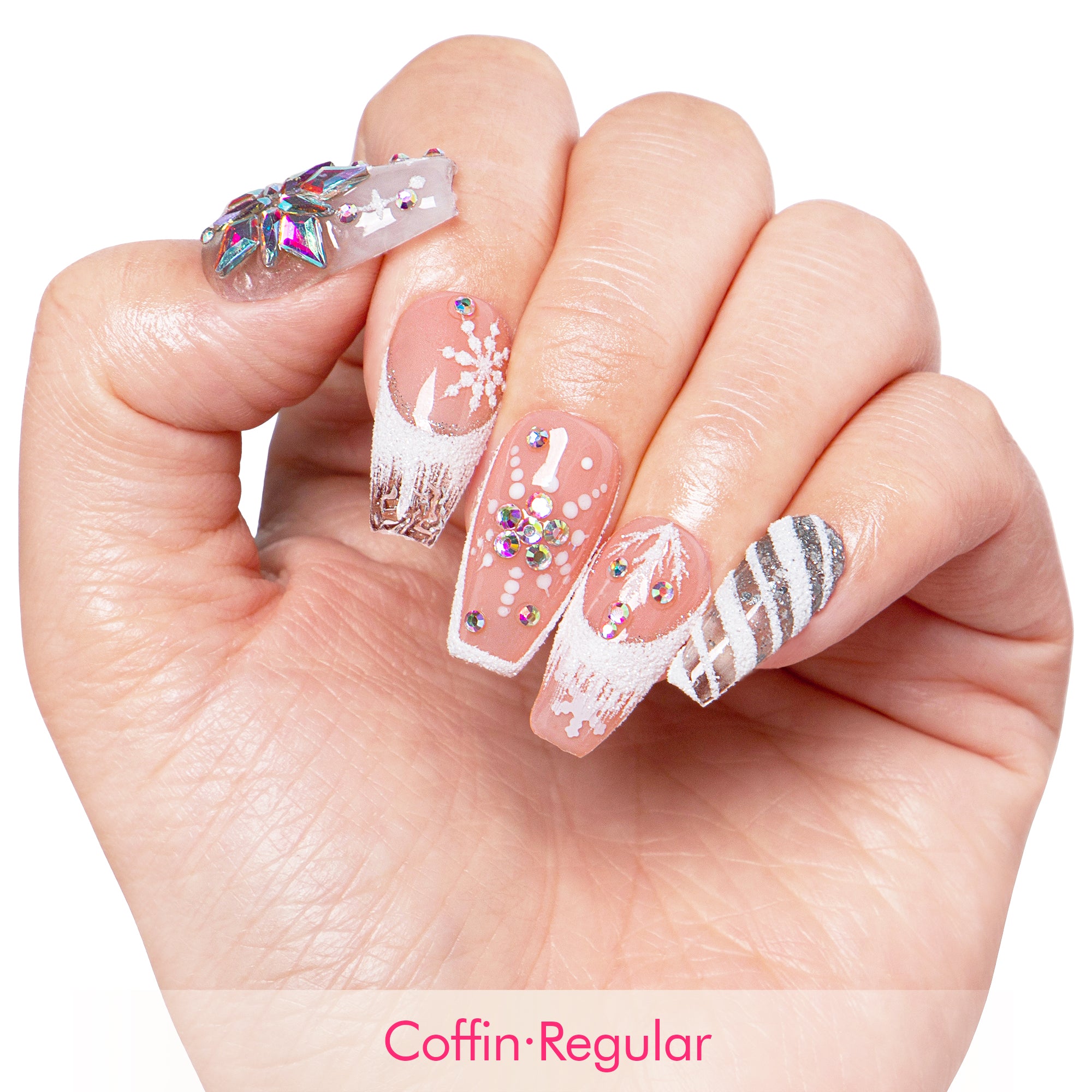 Snowy Moonlight Handmade Nails H142