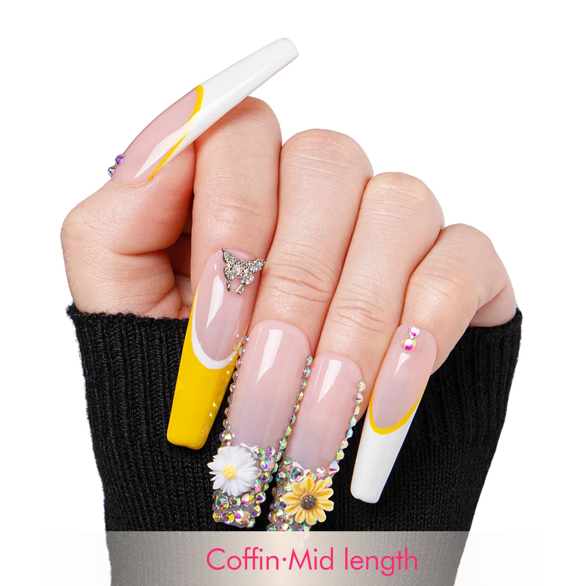 Sunflower Handmade Nails H143