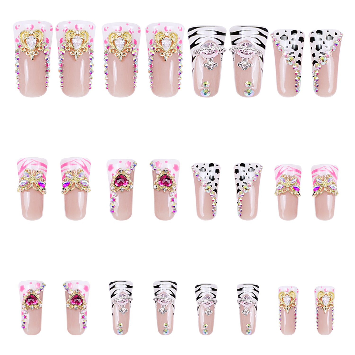 Rolling Luxe Handmade Nails 24pcs H144