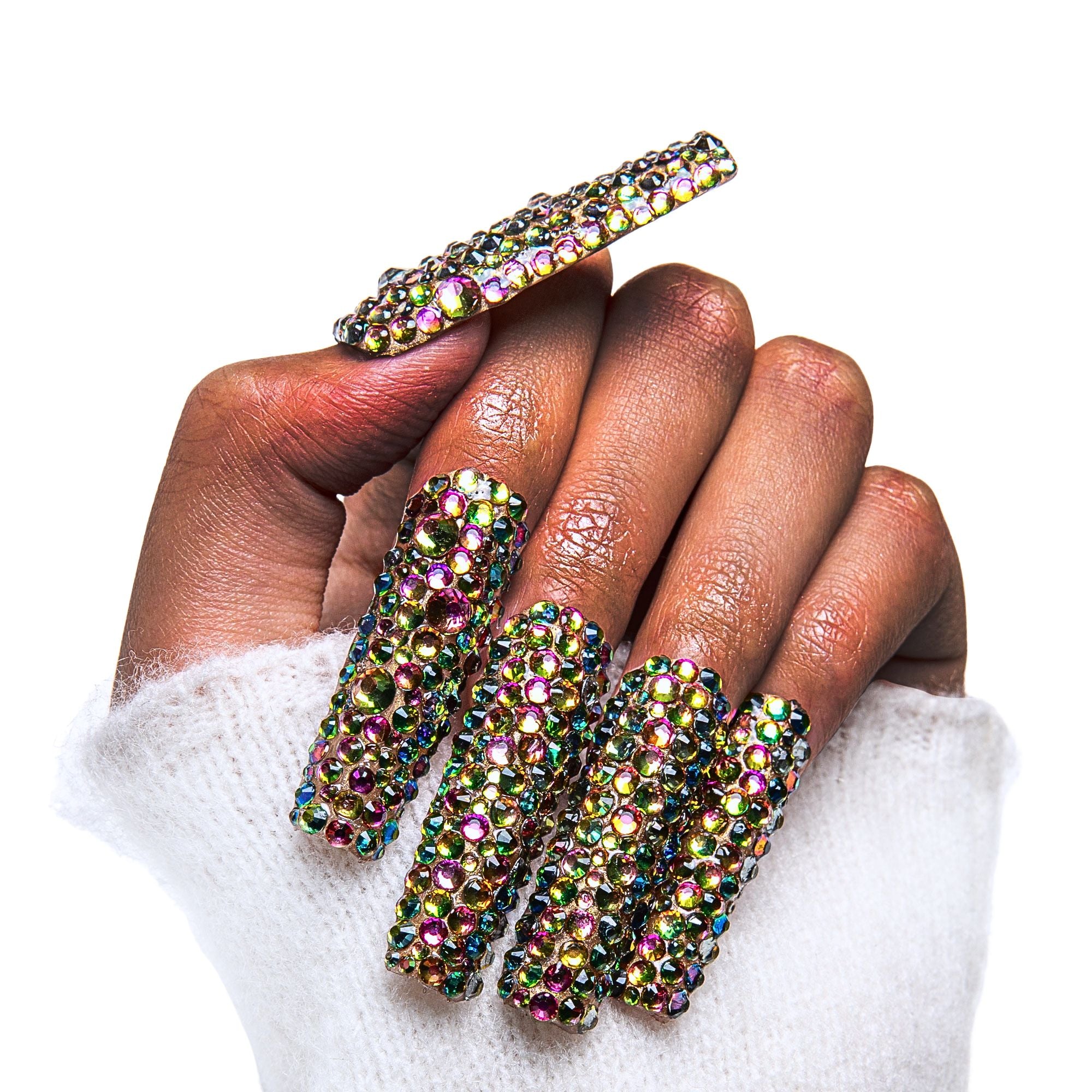 Classic Radiant Rhinestone Handmade Nails H149