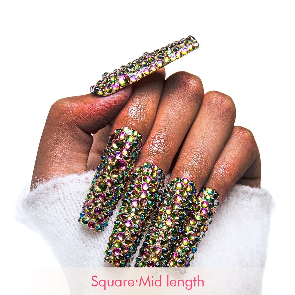 Classic Radiant Rhinestone Handmade Nails H149