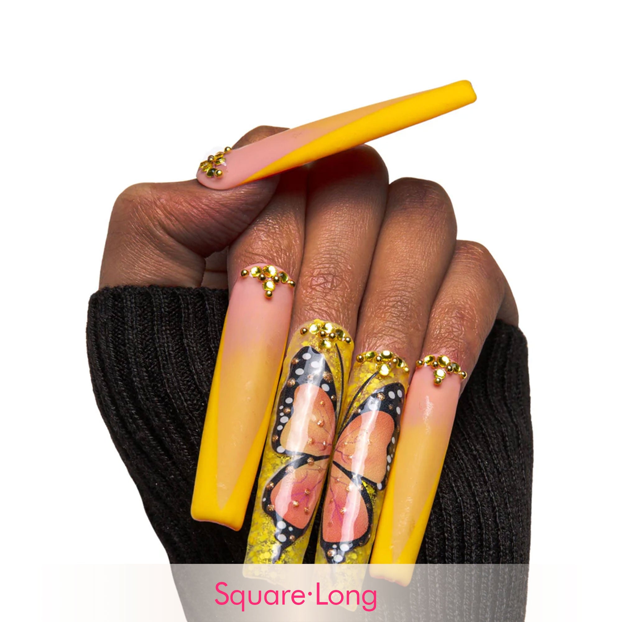 Follow Me Butterfly Handmade Nails H152