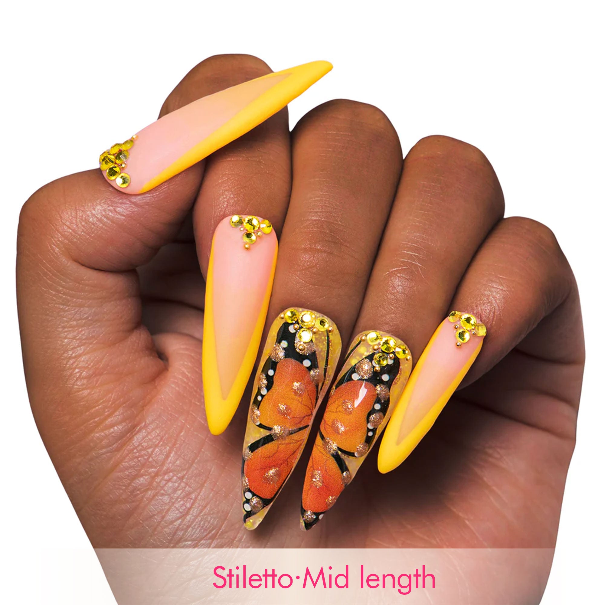 Follow Me Butterfly Handmade Nails H152