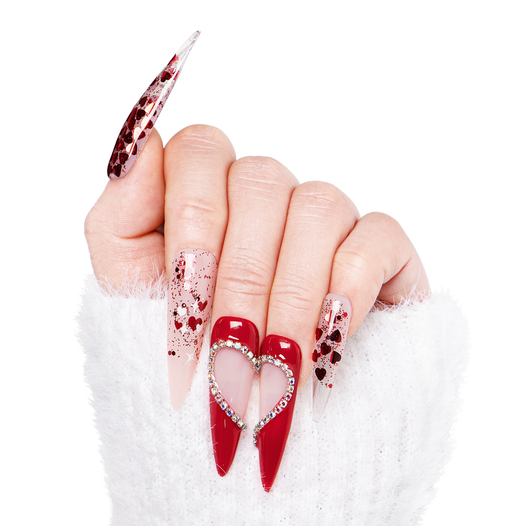 Valentine's Day Exclusive Handmade Nails H154