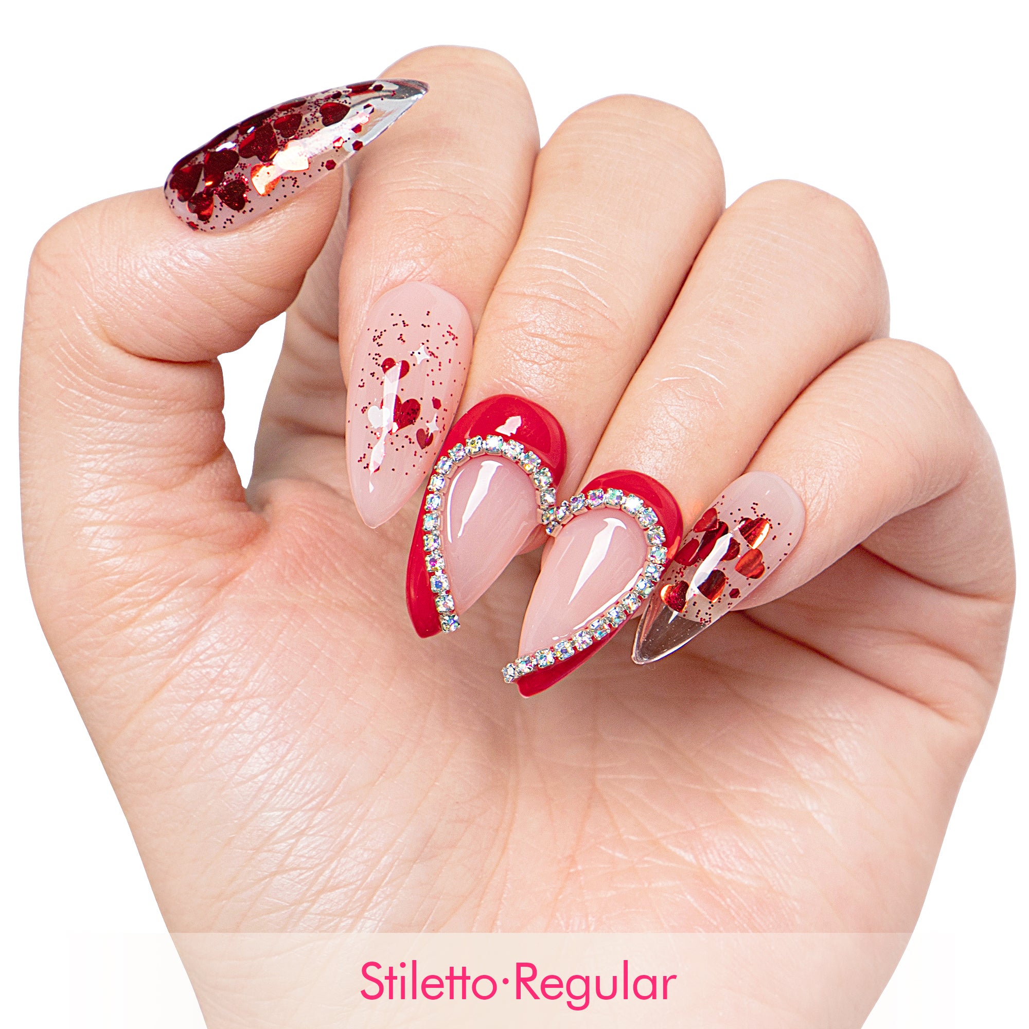 Valentine's Day Exclusive Handmade Nails H154