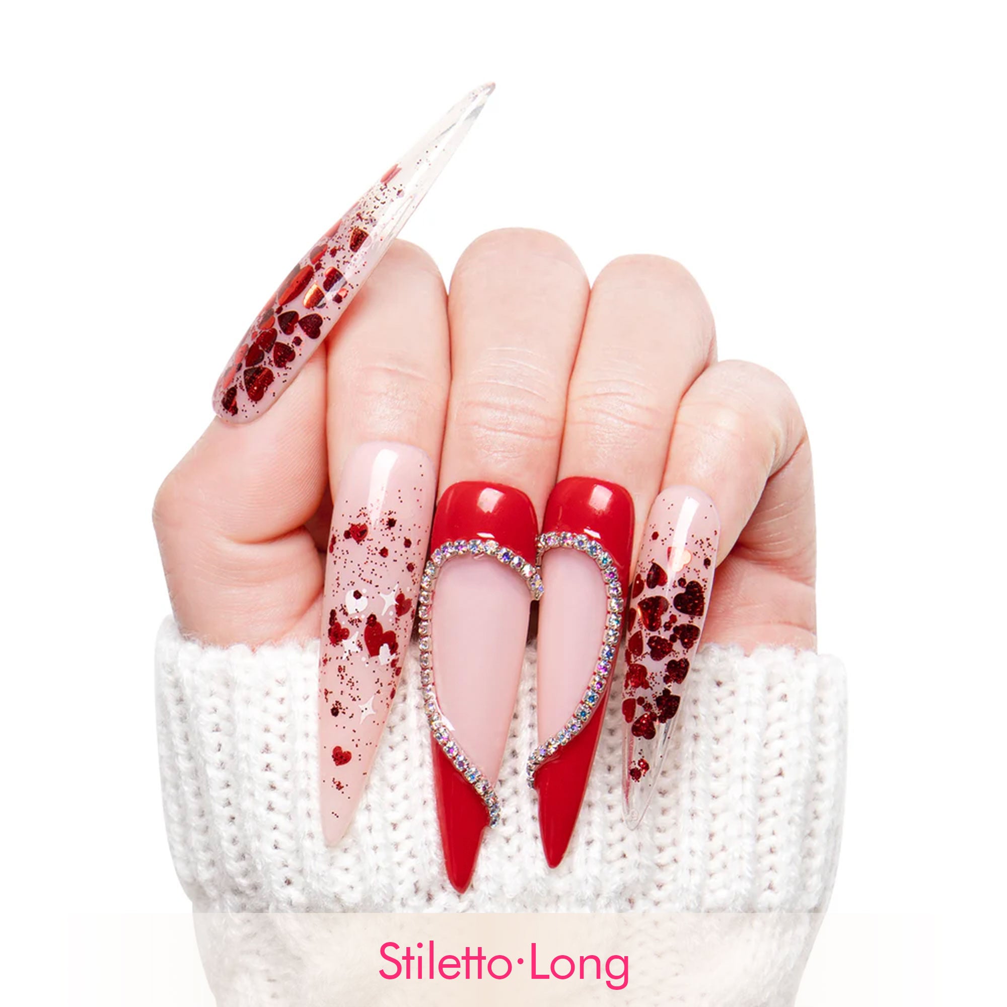 Valentine's Day Exclusive Handmade Nails H154