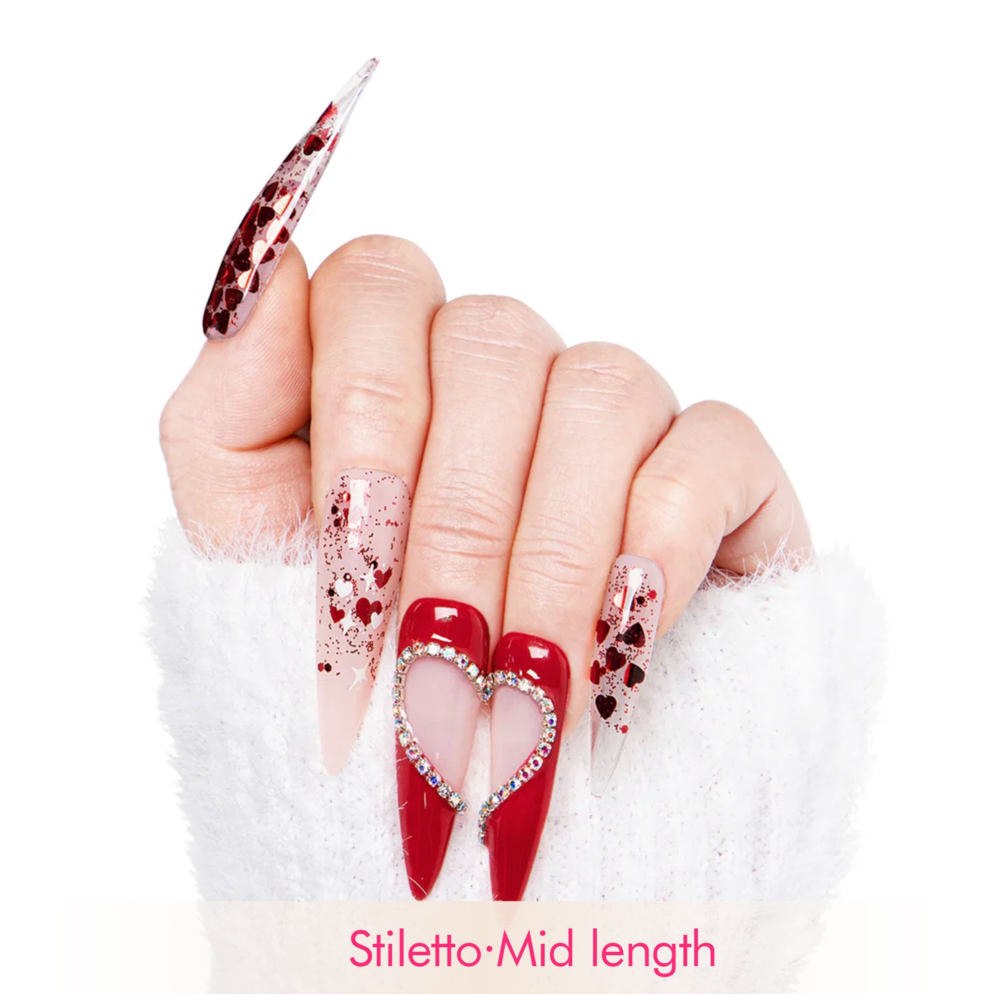 Valentine's Day Exclusive Handmade Nails H154