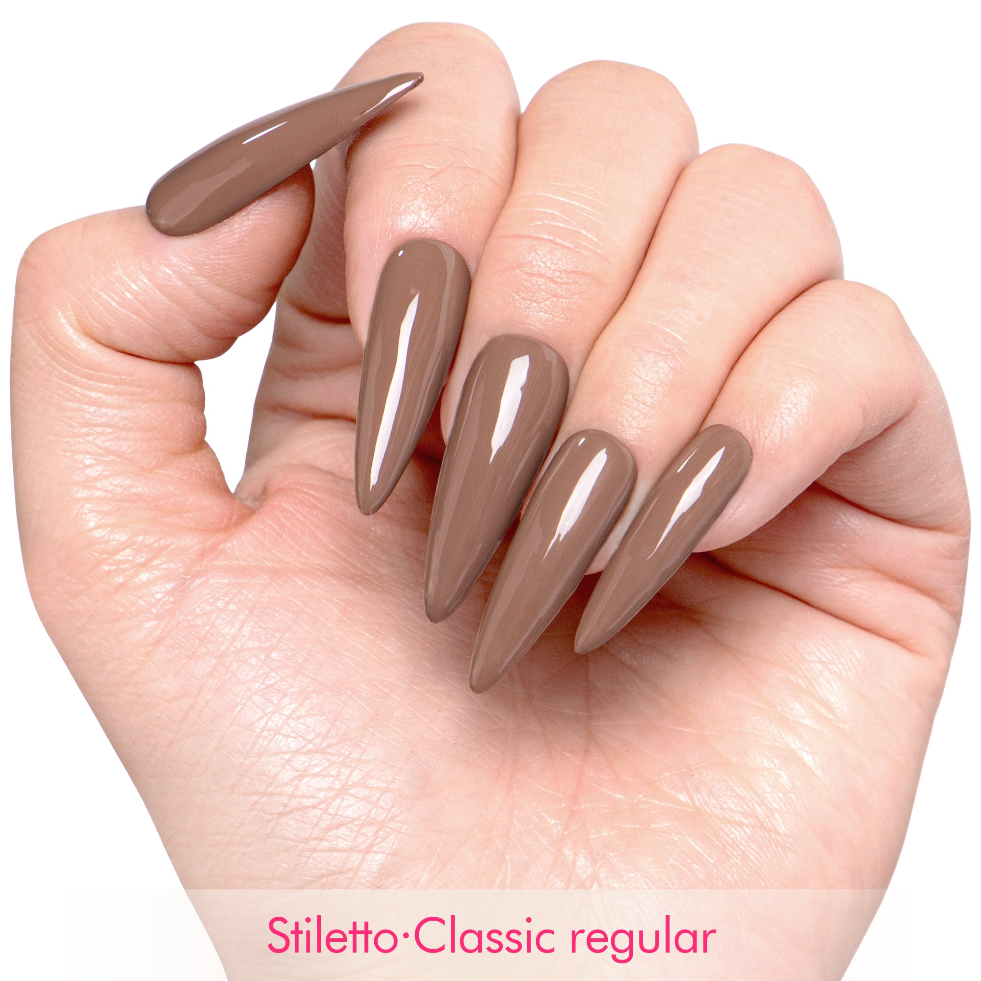 Cappuccino Handmade Nails H16