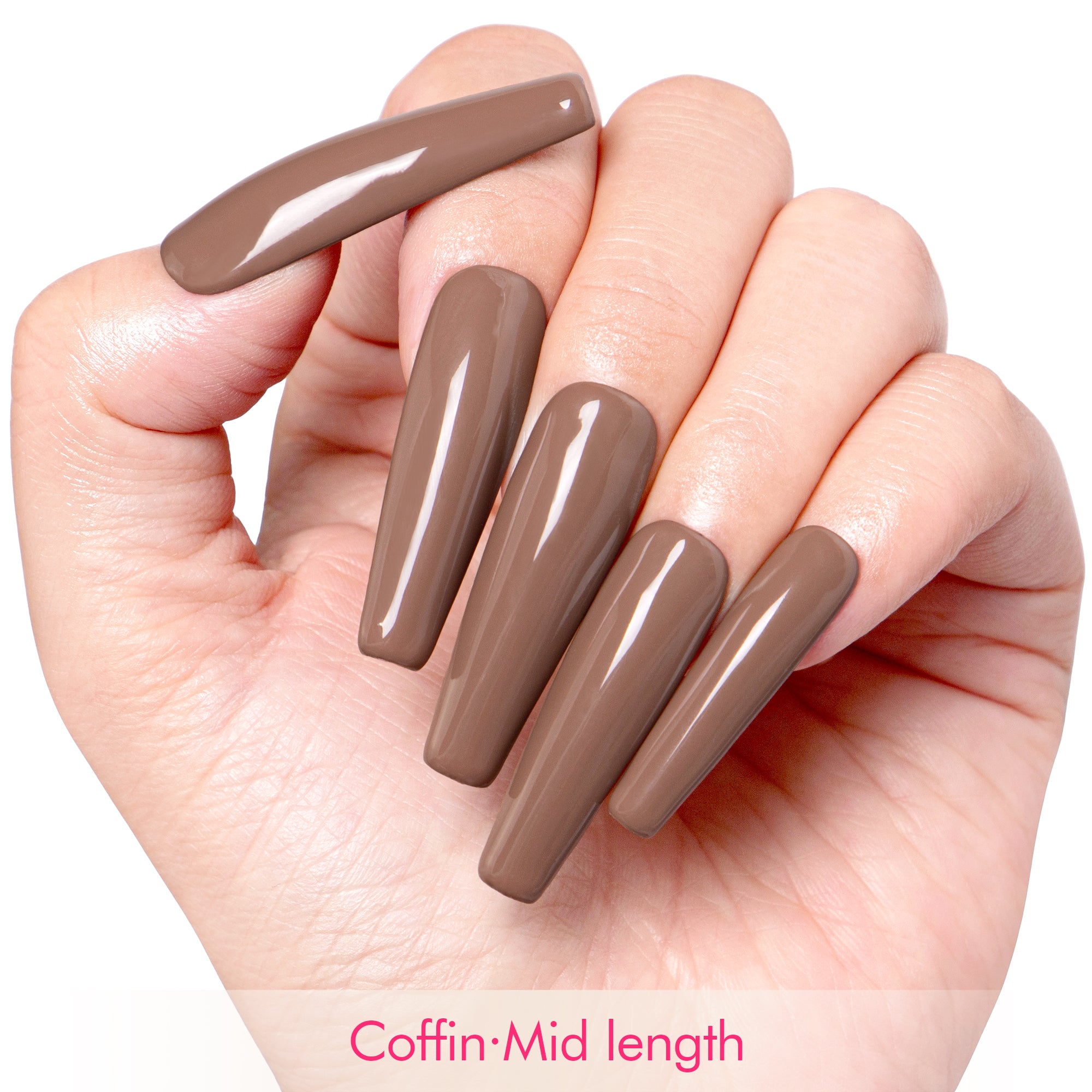 Cappuccino Handmade Nails H16