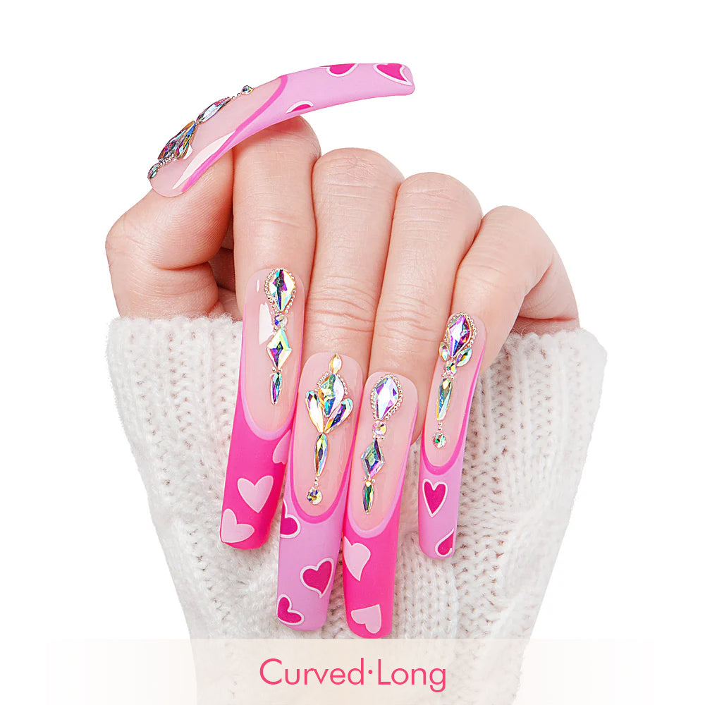 The Floating Romance French Tip Handmade Nails H160