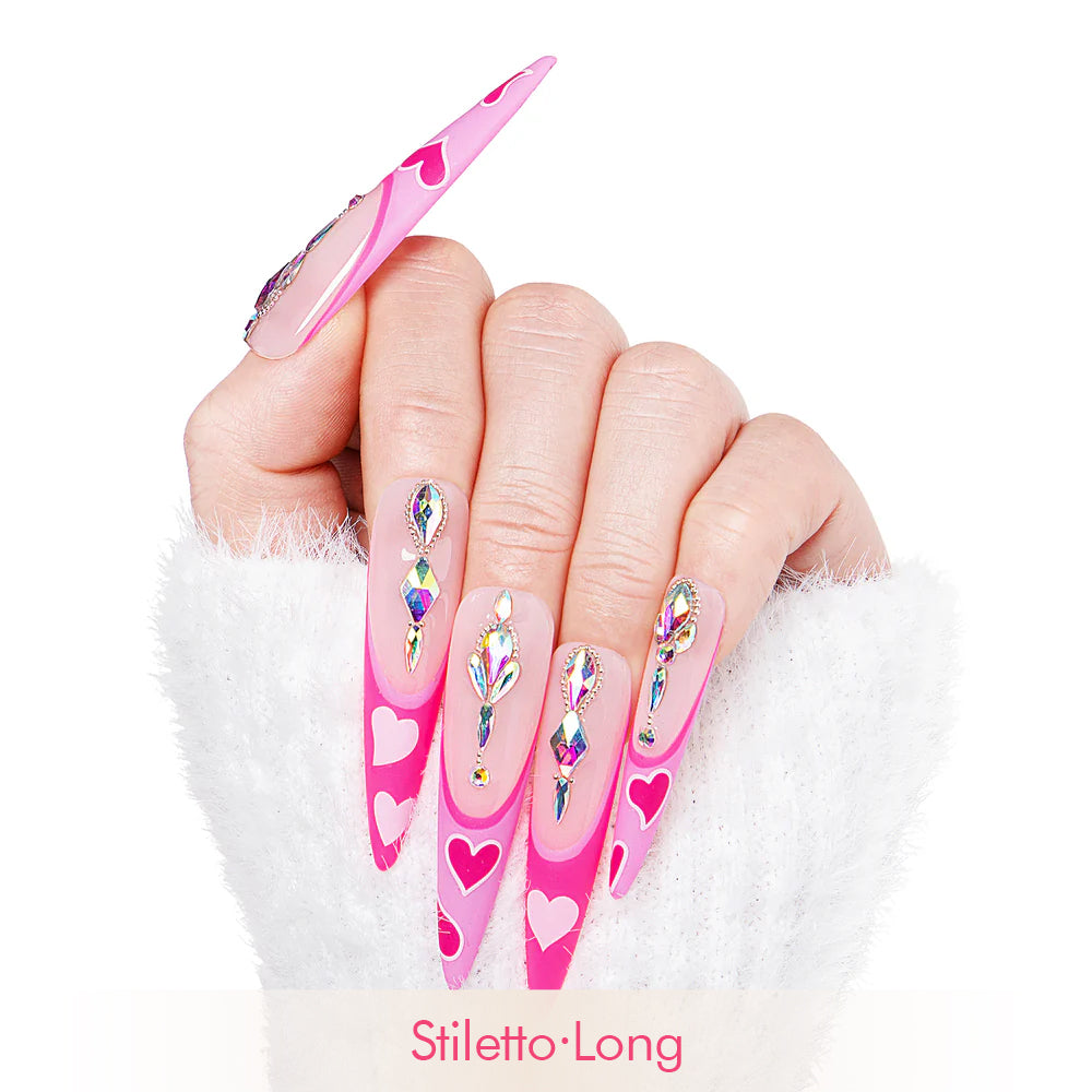 The Floating Romance French Tip Handmade Nails H160