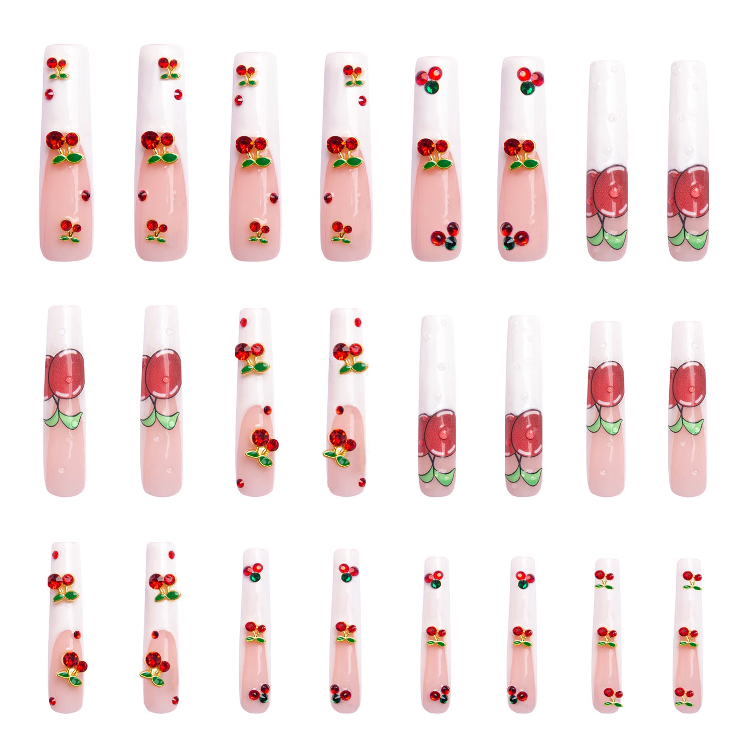 My Sweetie French Tip Handmade Nails 24pcs H162