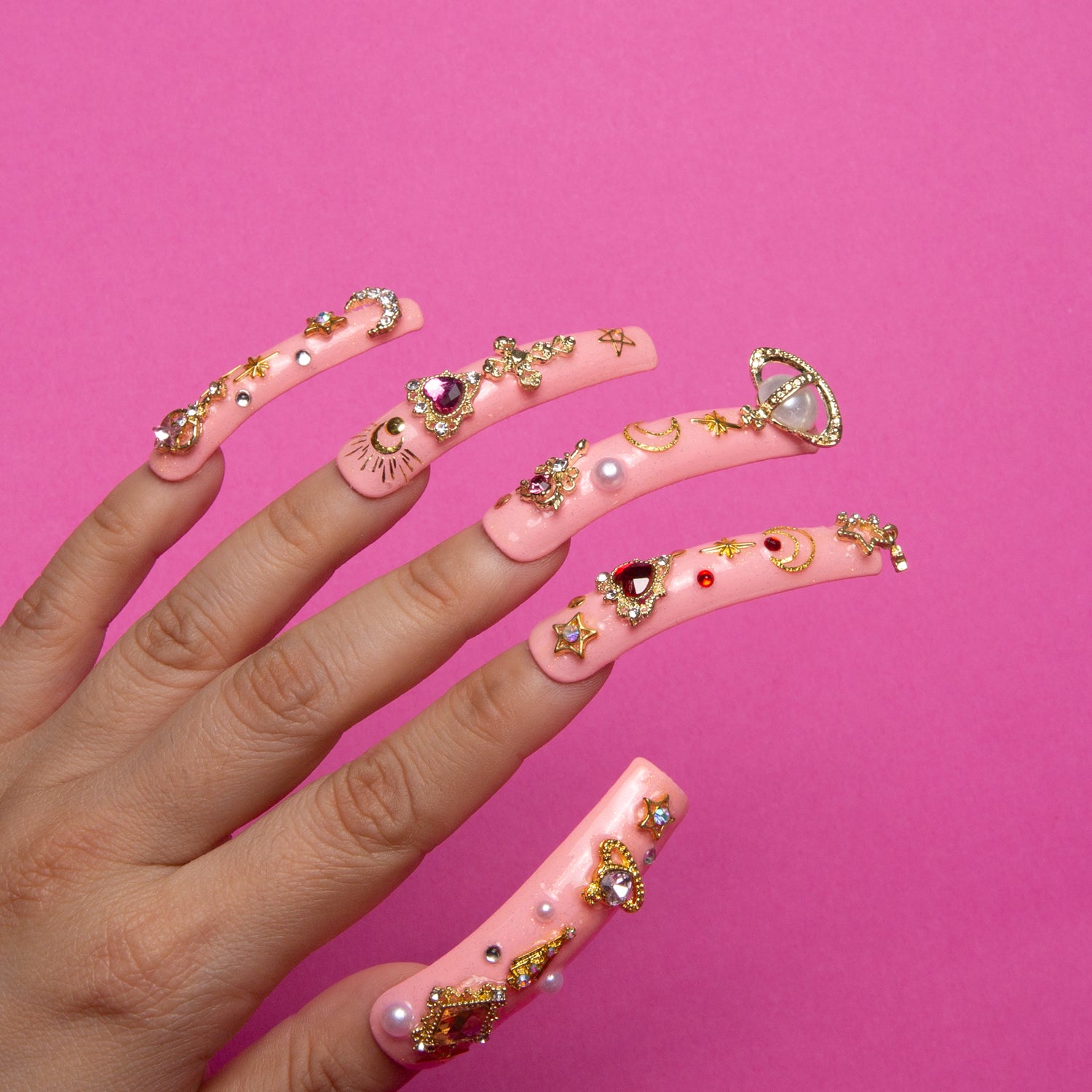 Lovful Planet Handmade Curve Nails GLOW IN THE DARK H167