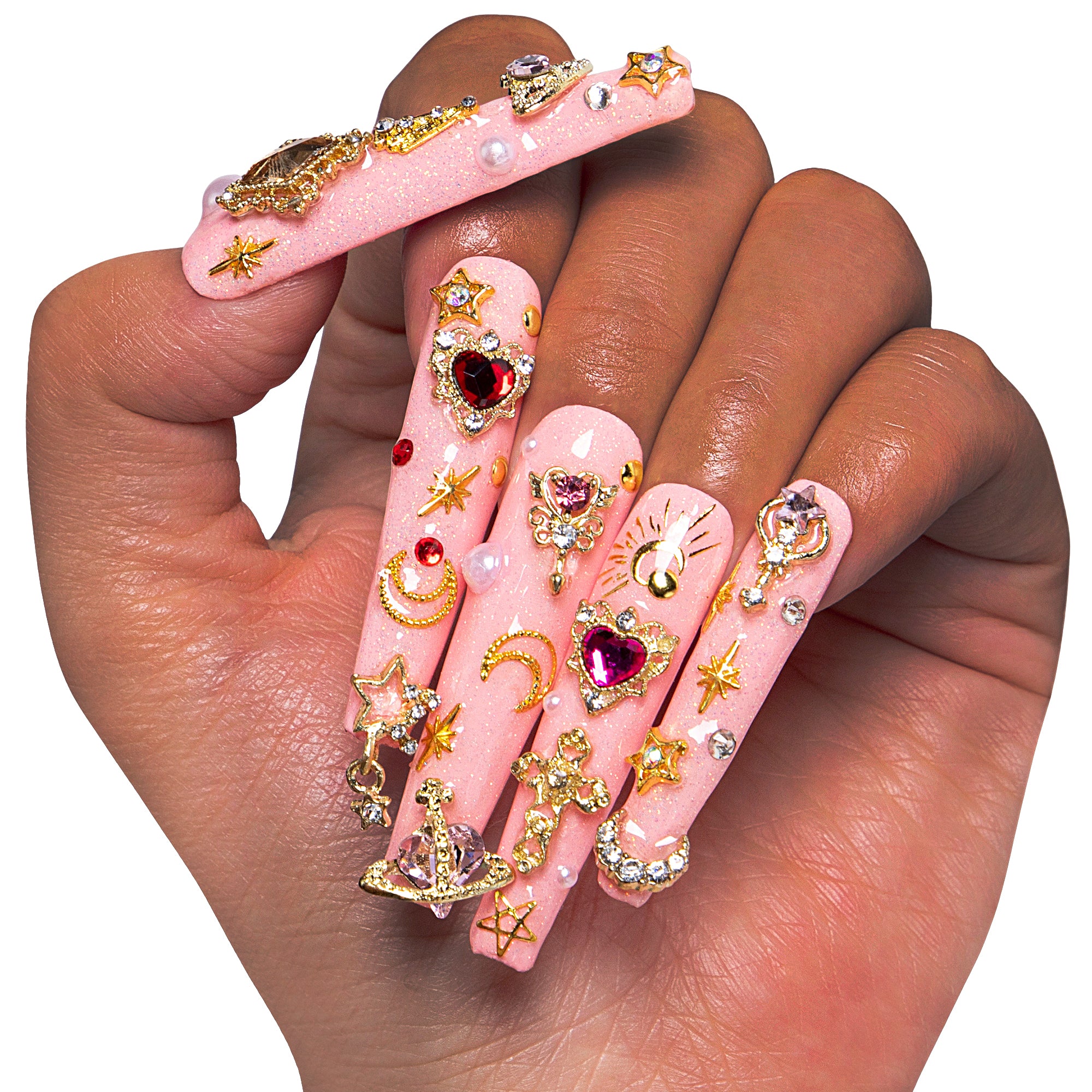 Lovful Planet Handmade Nails GLOW IN THE DARK H167