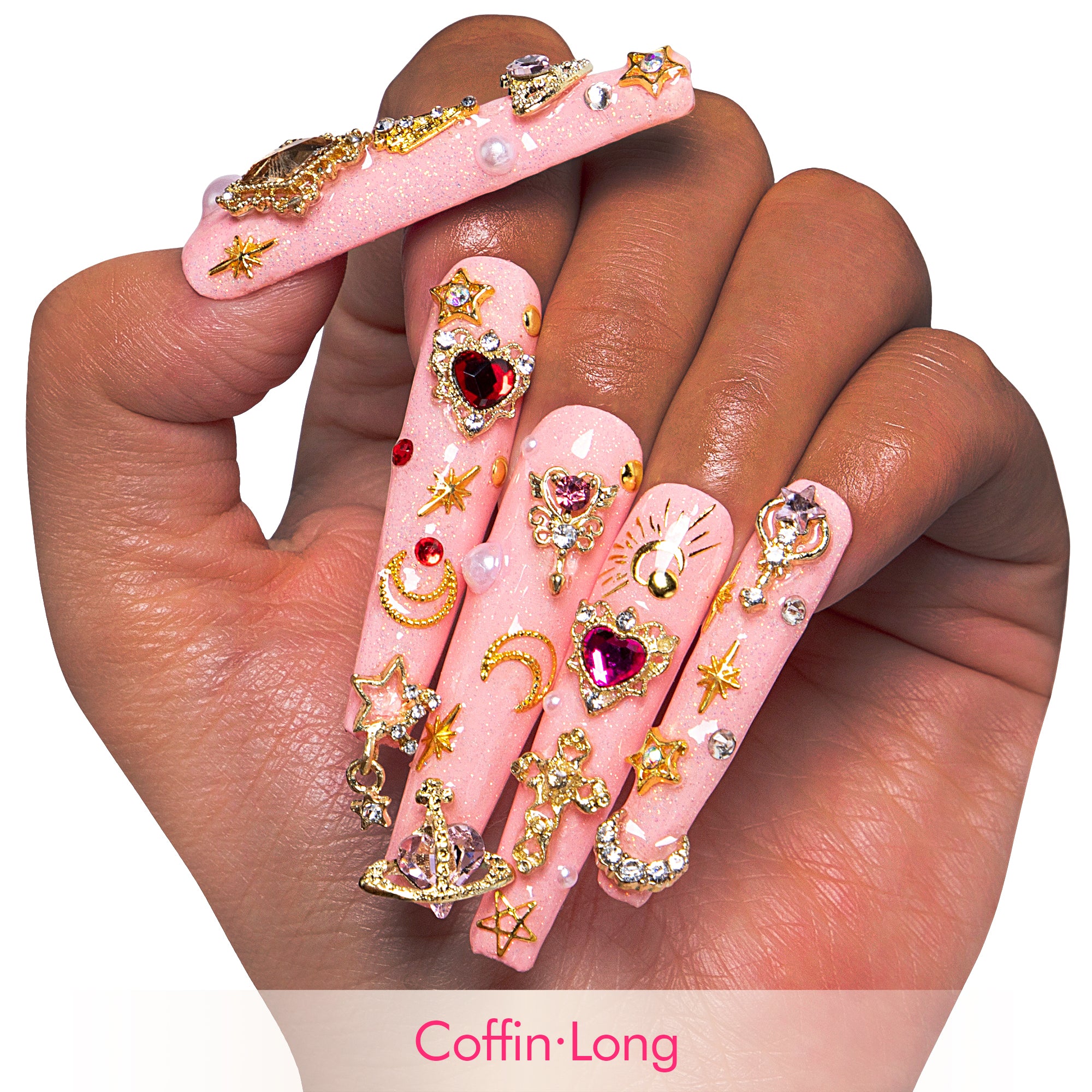 Lovful Planet Handmade Nails GLOW IN THE DARK H167