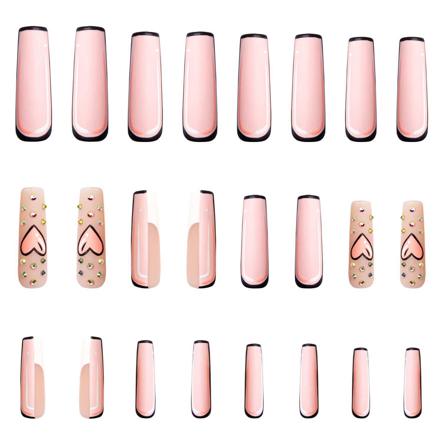 Lovful Letter Handmade Nails 24pcs H169