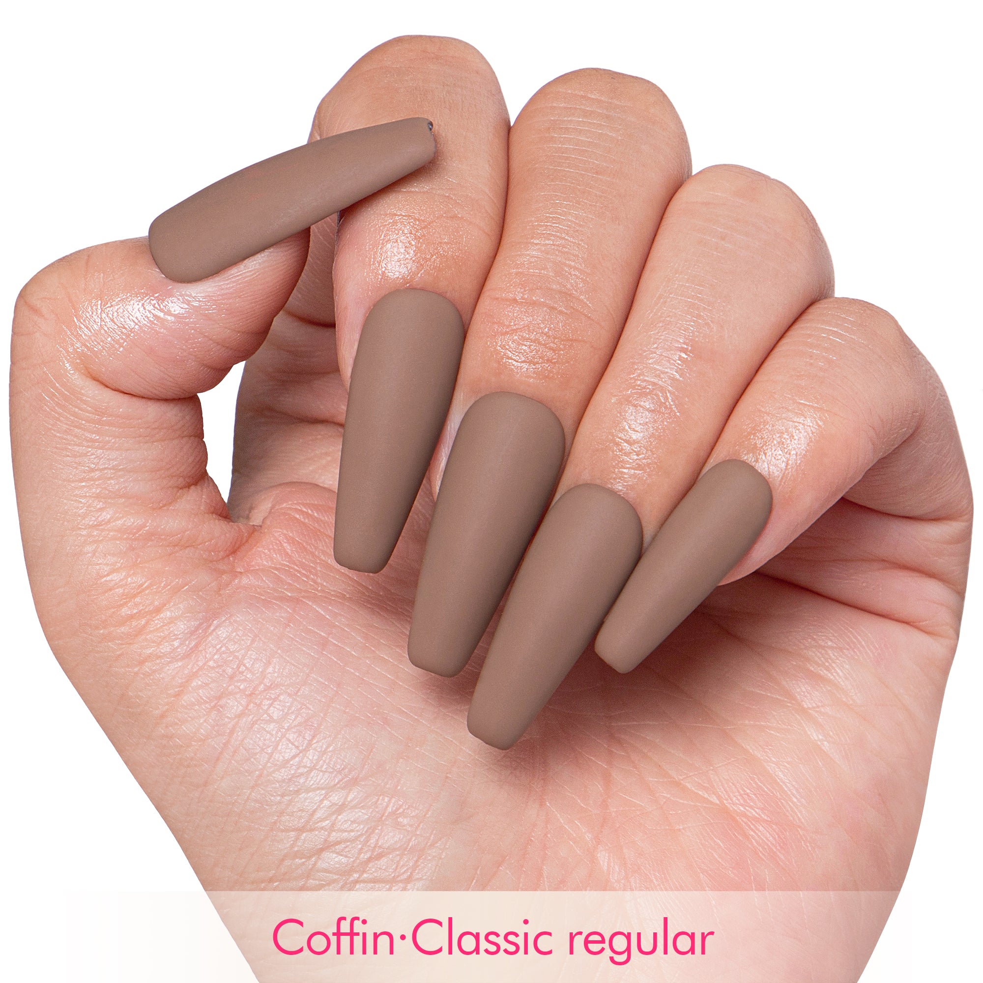 Americano Matte Pure Color Handmade Nails H17