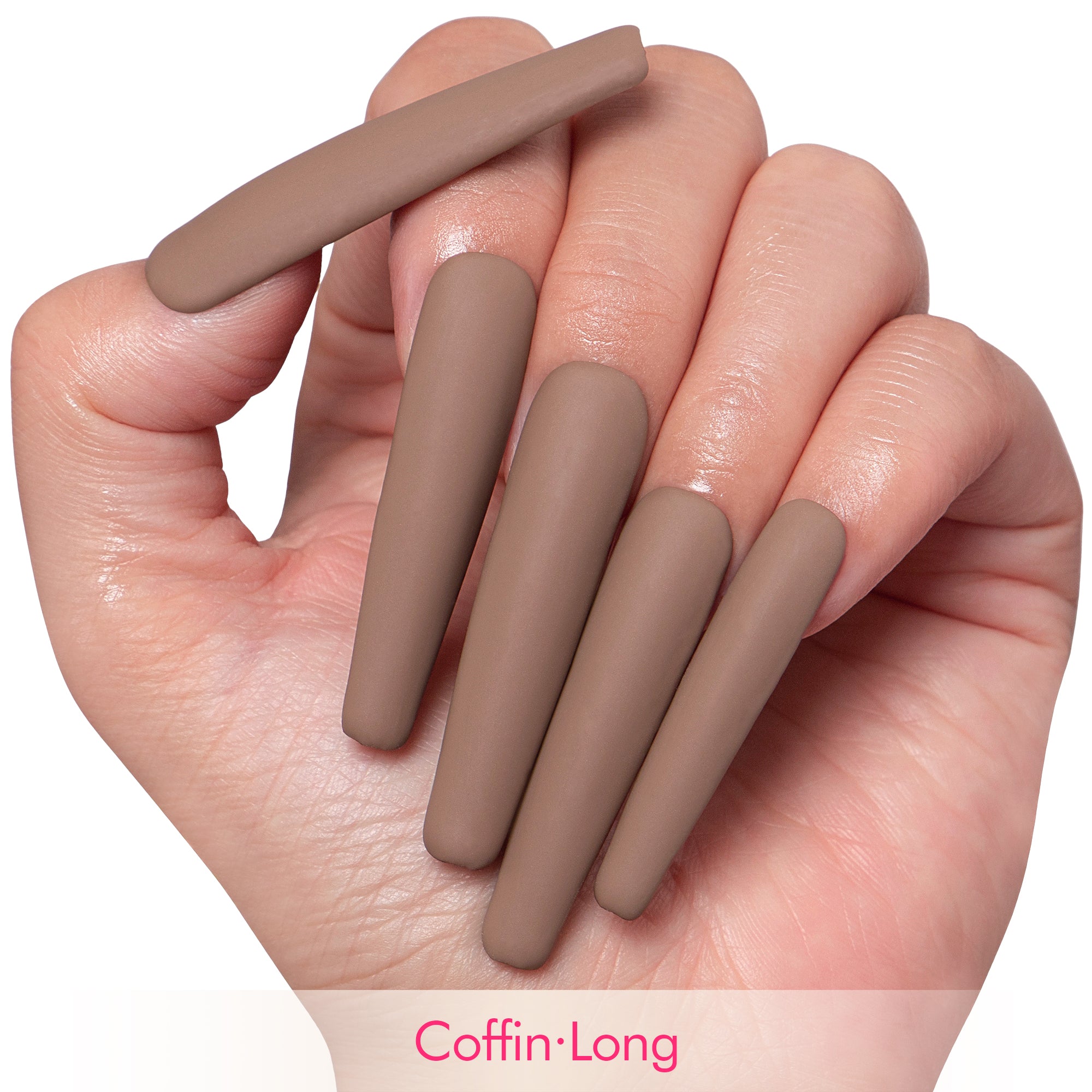 Americano Matte Pure Color Handmade Nails H17