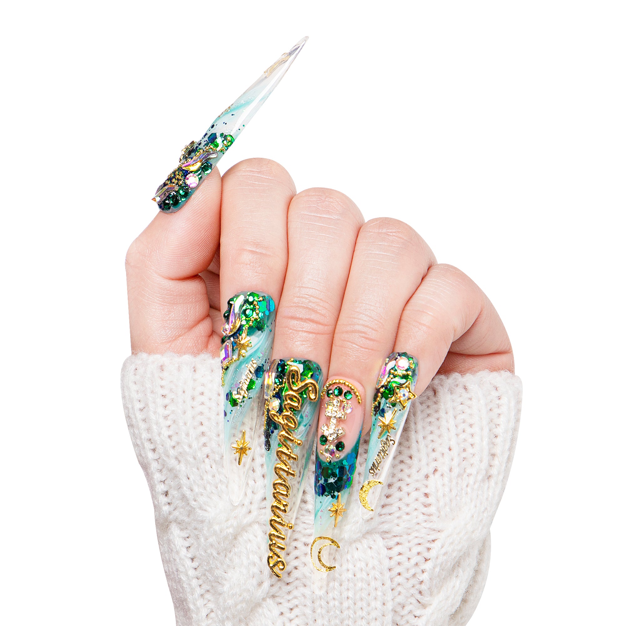 Sagittarius Handmade Nails H171