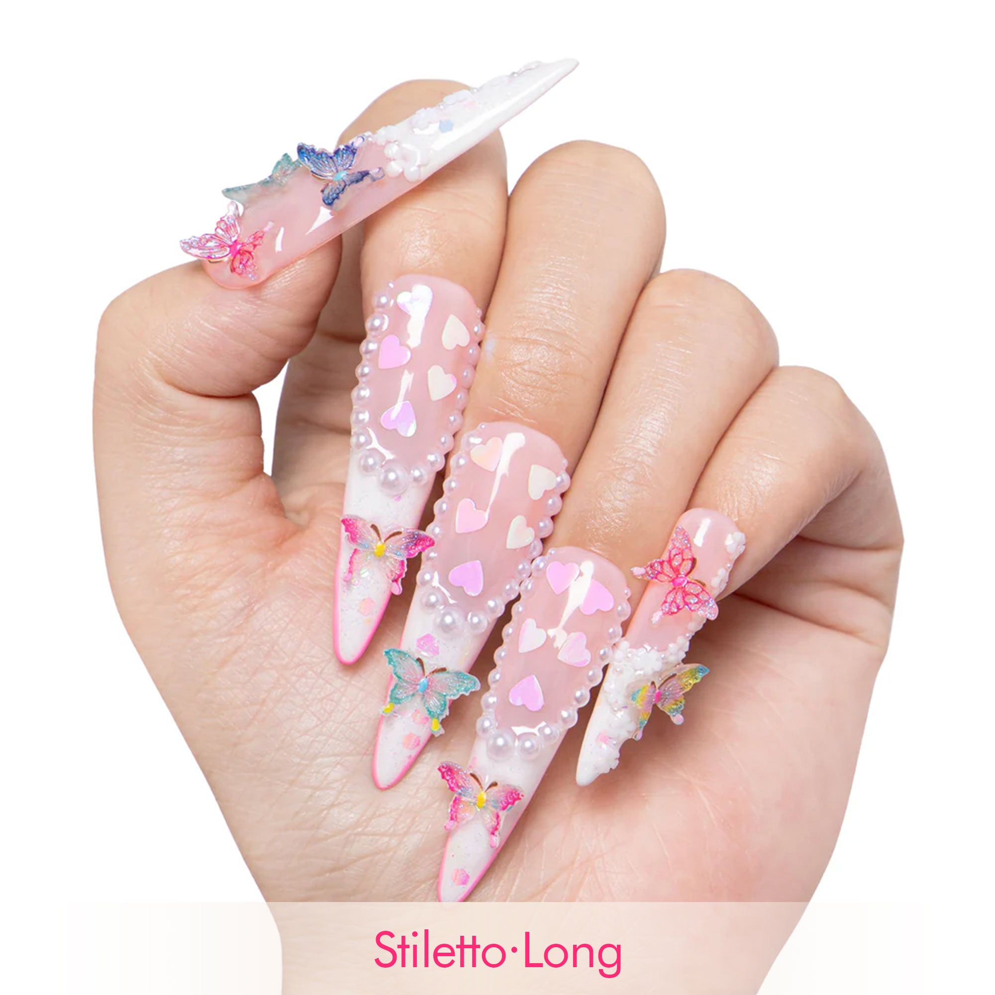 Tipsy Butterfly Handmade Nails H184