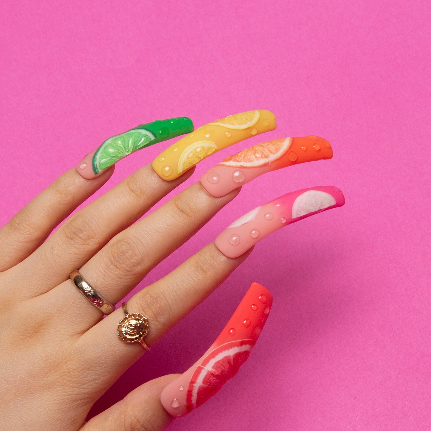 Lemonade Handmade Curve Nails H185