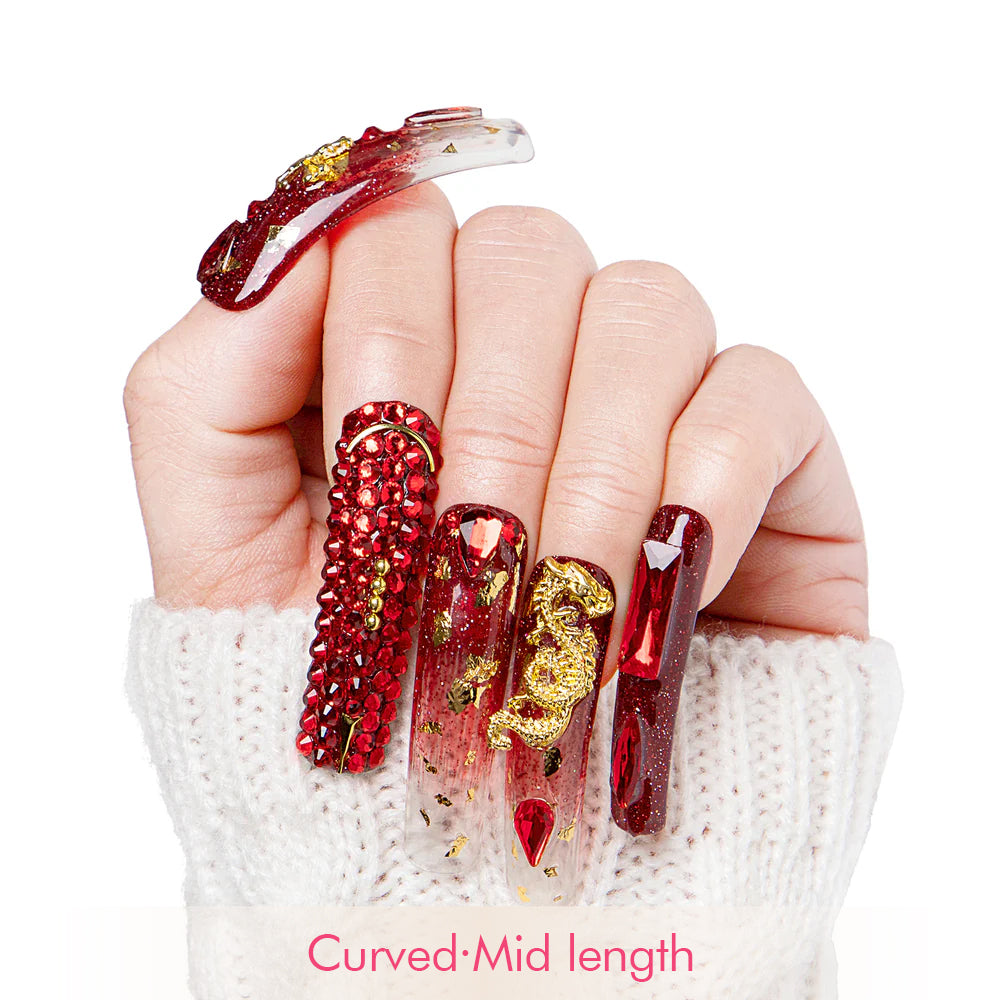 Dragon Flame Handmade Nails H190