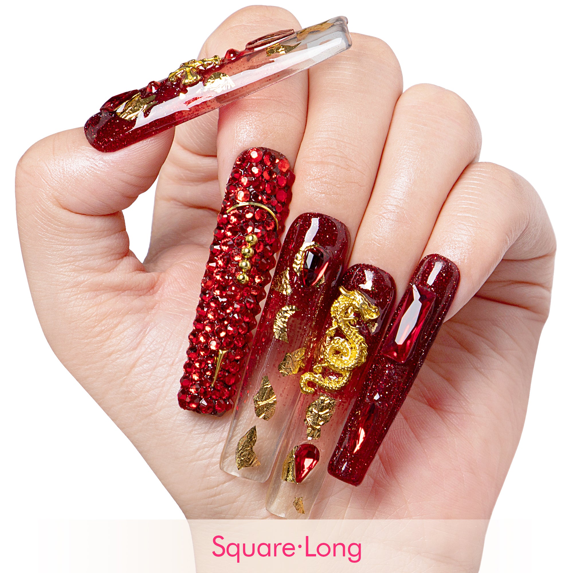 Dragon Flame Handmade Nails H190