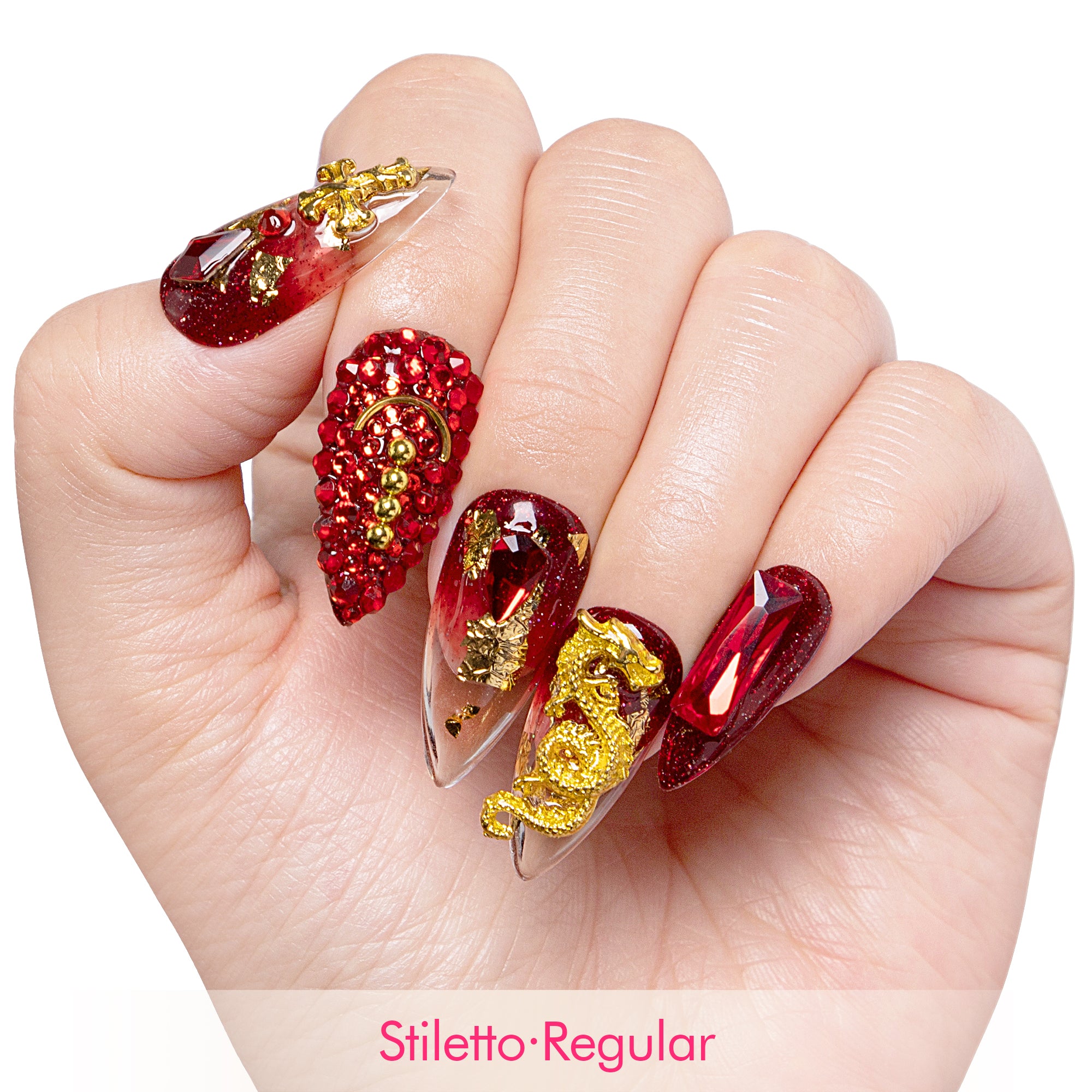Dragon Flame Handmade Nails H190