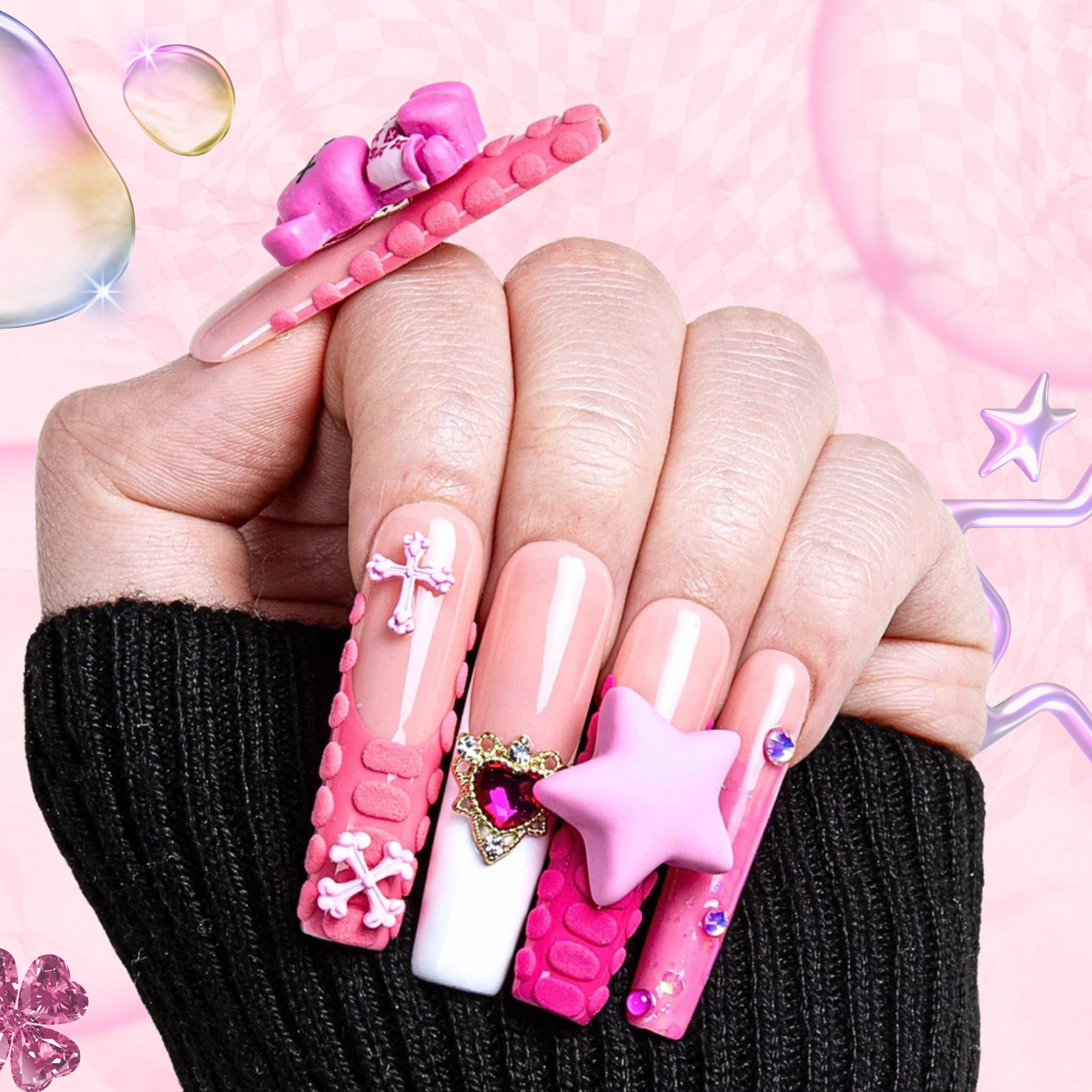Lovely Sparks Handmade Nails H195