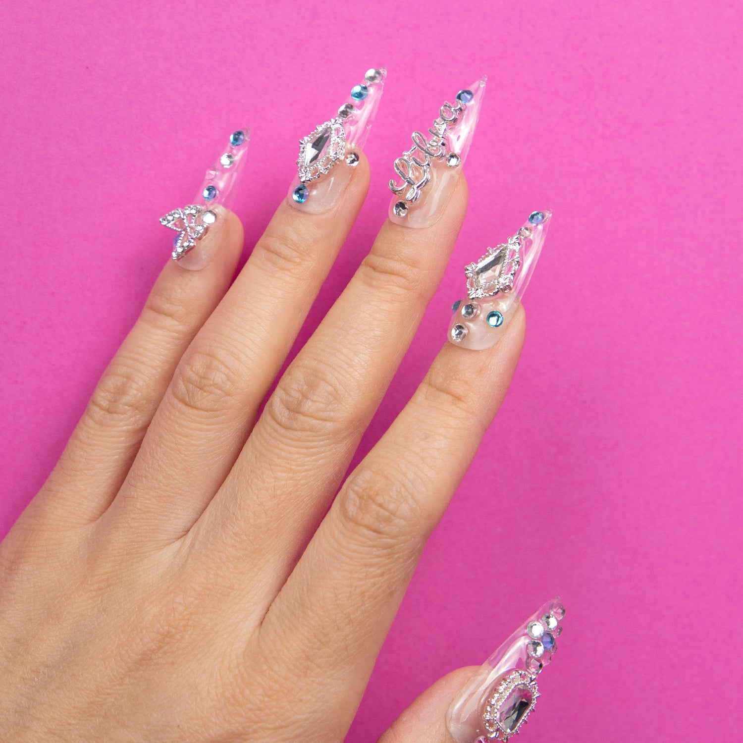 Libra Handmade Stiletto Nails H196