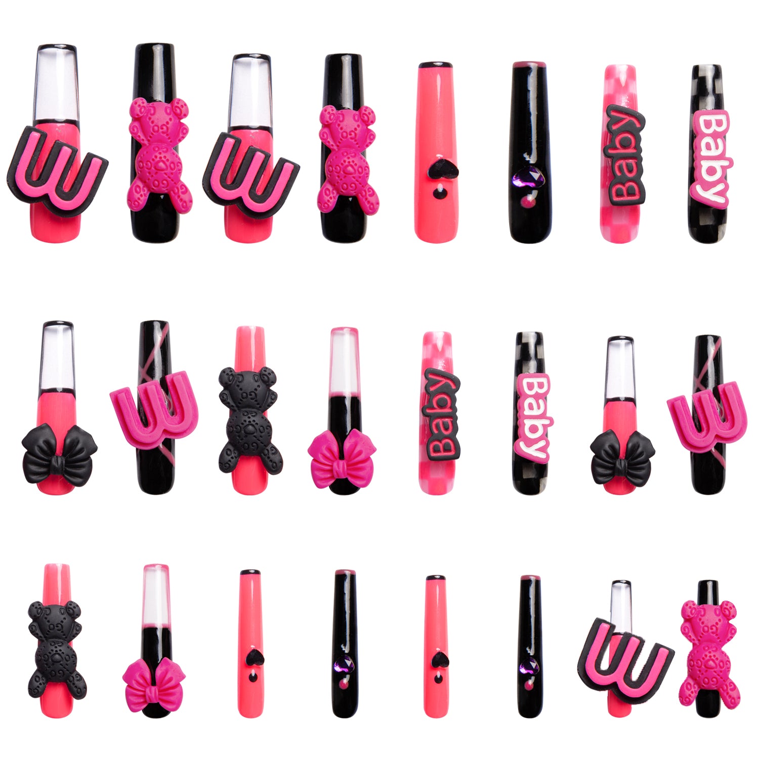 Pinktastic Handmade Nails 24pcs H198