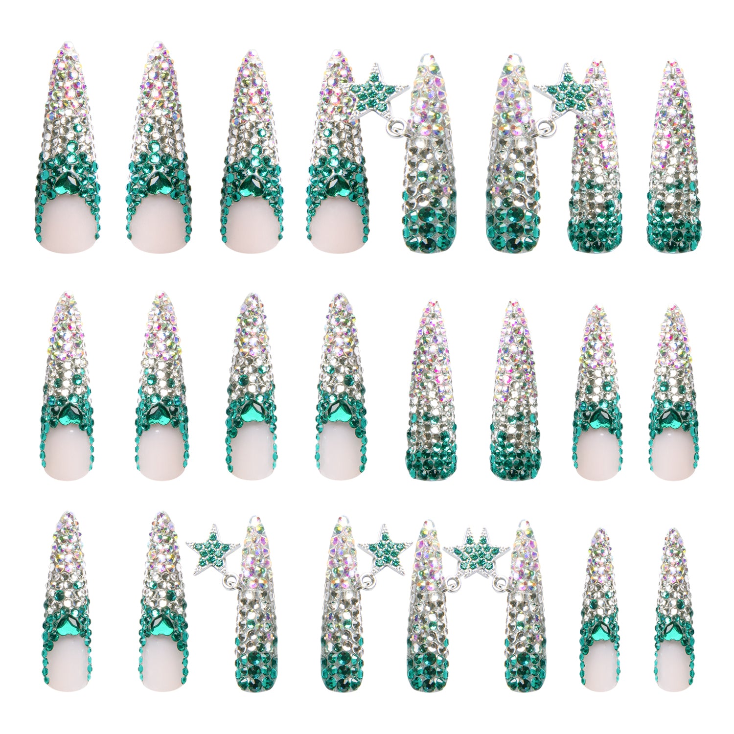 Lucky Star Handmade Nails 24pcs H200