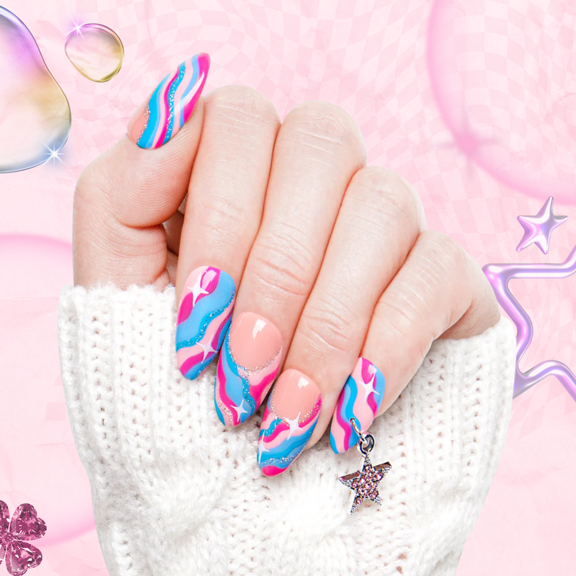 Trippie Hippie Handmade Nails H203
