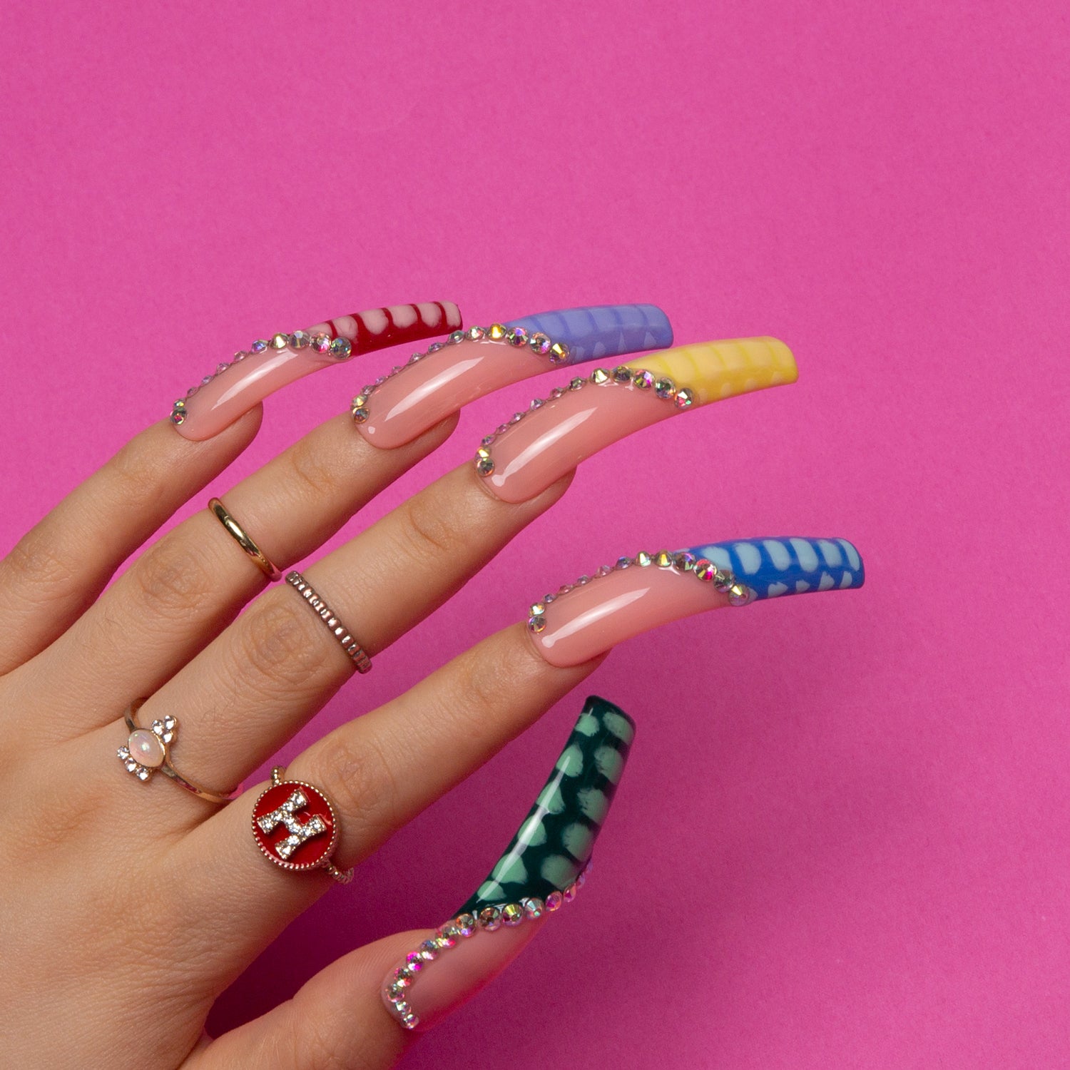 Summe Fest Handmade Curve Nails H208