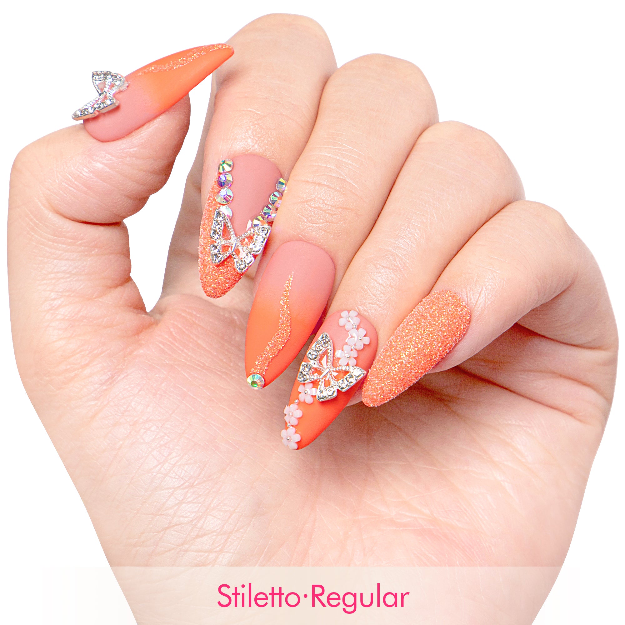 Citrus Bloom Handmade Nails H209