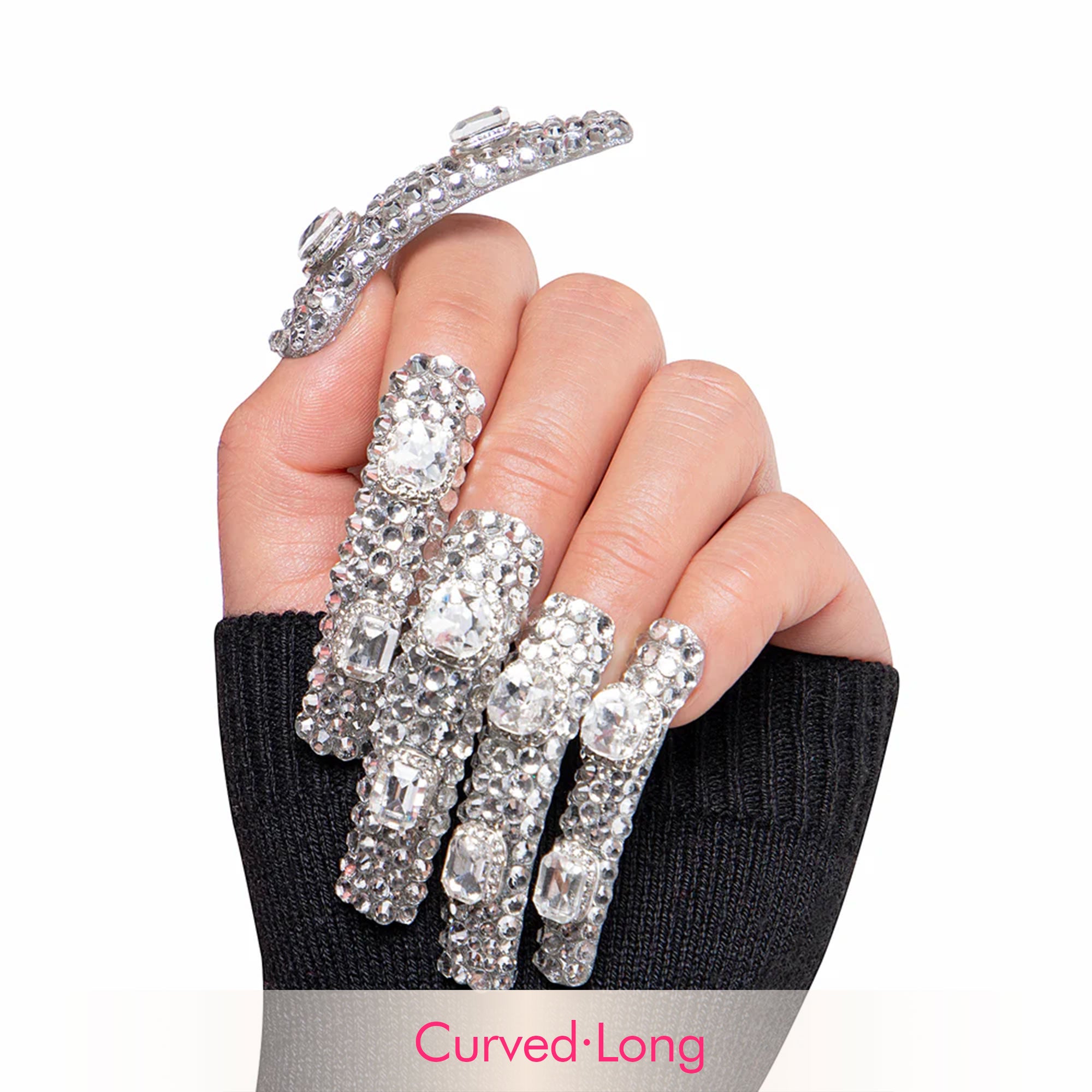 Silver Majesty Handmade Nails H212