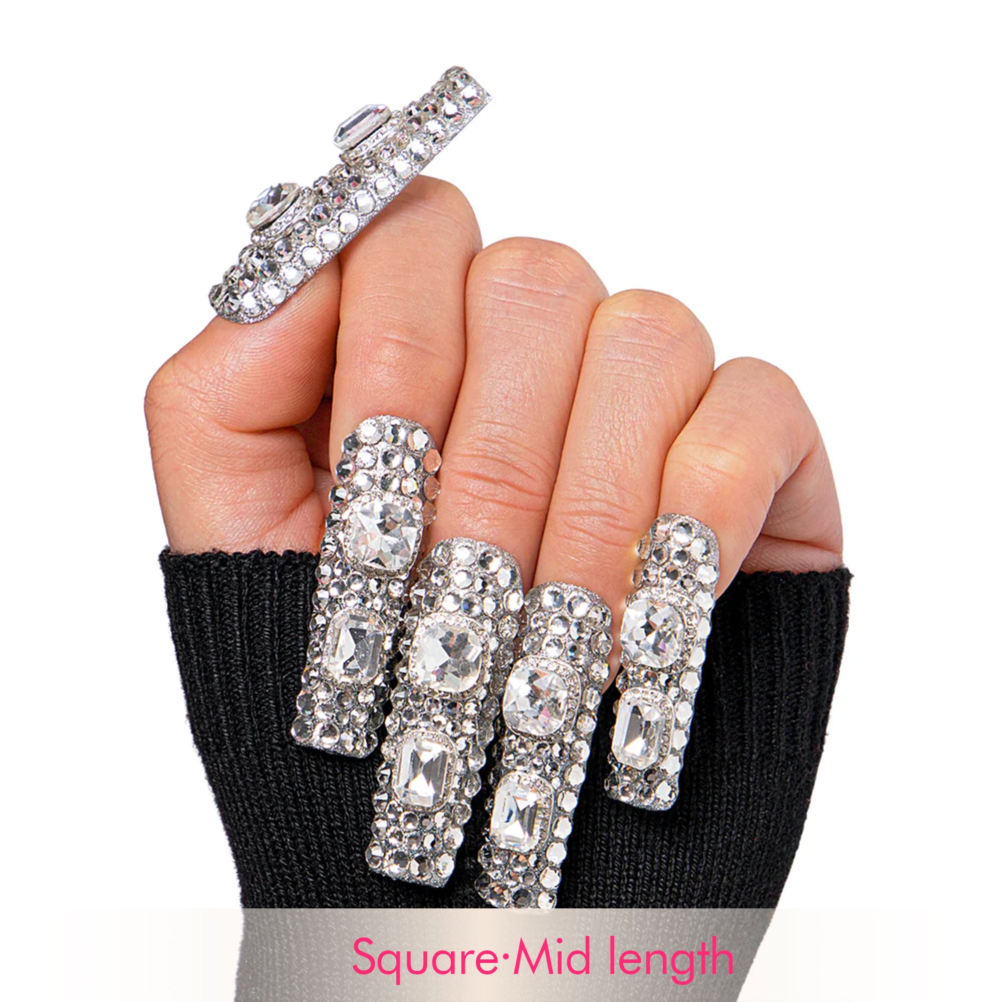Silver Majesty Handmade Nails H212
